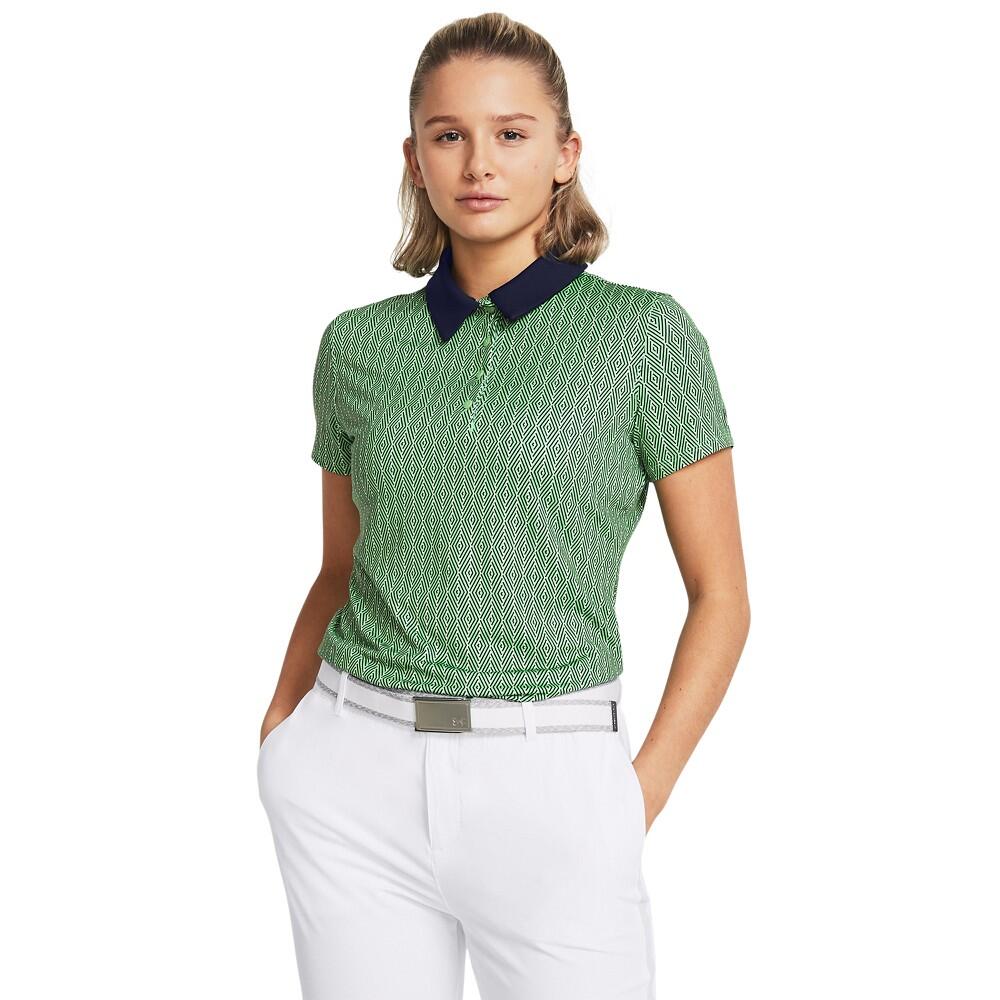 Dames Golfpolo Under Armour Playoff Ace Polo-Matrix Green Navy 5/5