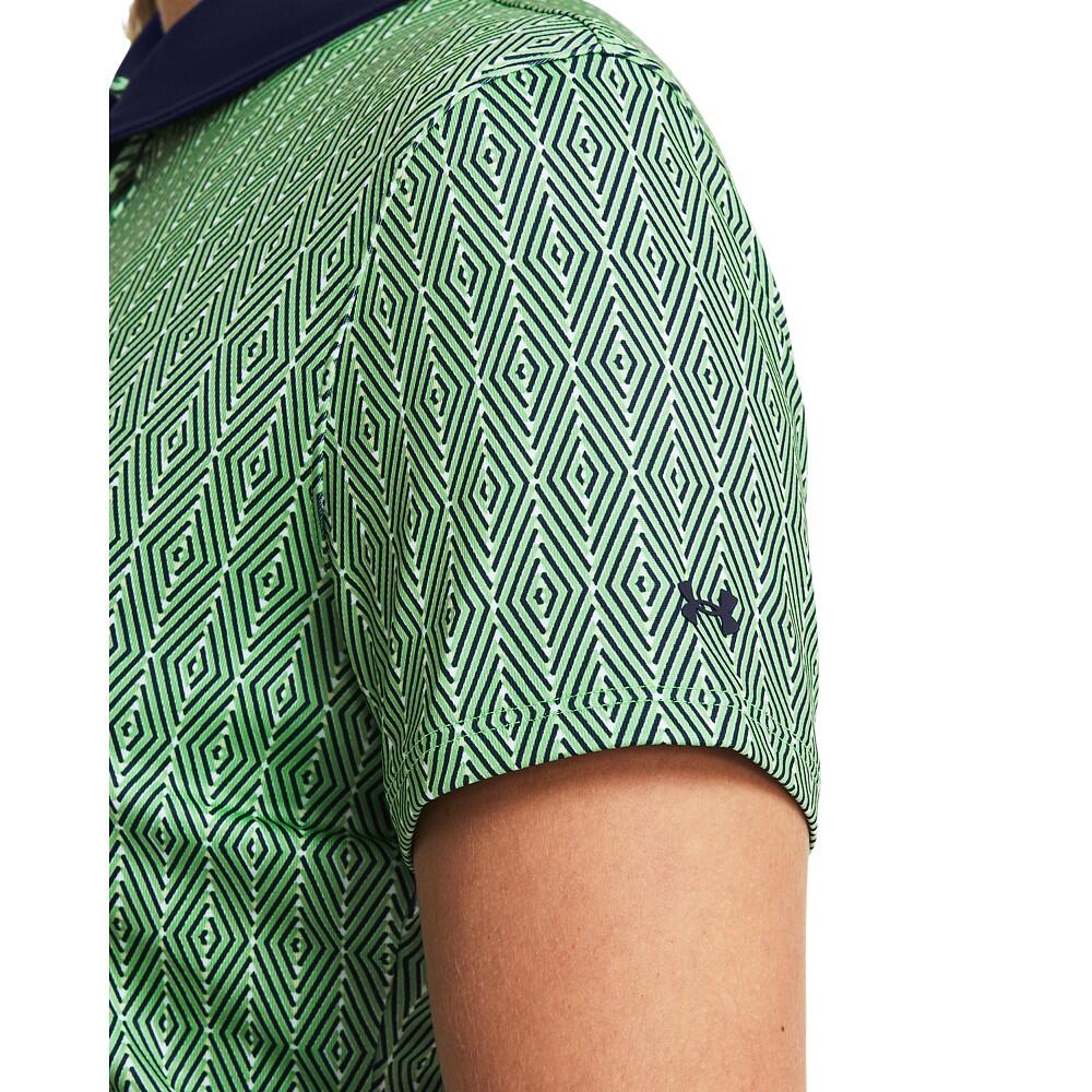 Dames Golfpolo Under Armour Playoff Ace Polo-Matrix Green Navy 3/5