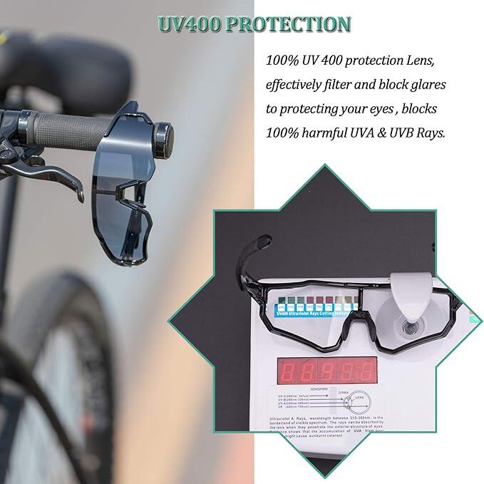 ROCKBROS Fotochromatische Fietsbril, Zonnebril voor Racefiets en MTB 4/6