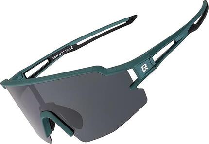 ROCKBROS Lunettes de Soleil Polarisées , Lunettes Cyclisme Demi-Monture