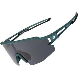 ROCKBROS Lunettes de Soleil Polarisées , Lunettes Cyclisme Demi-Monture