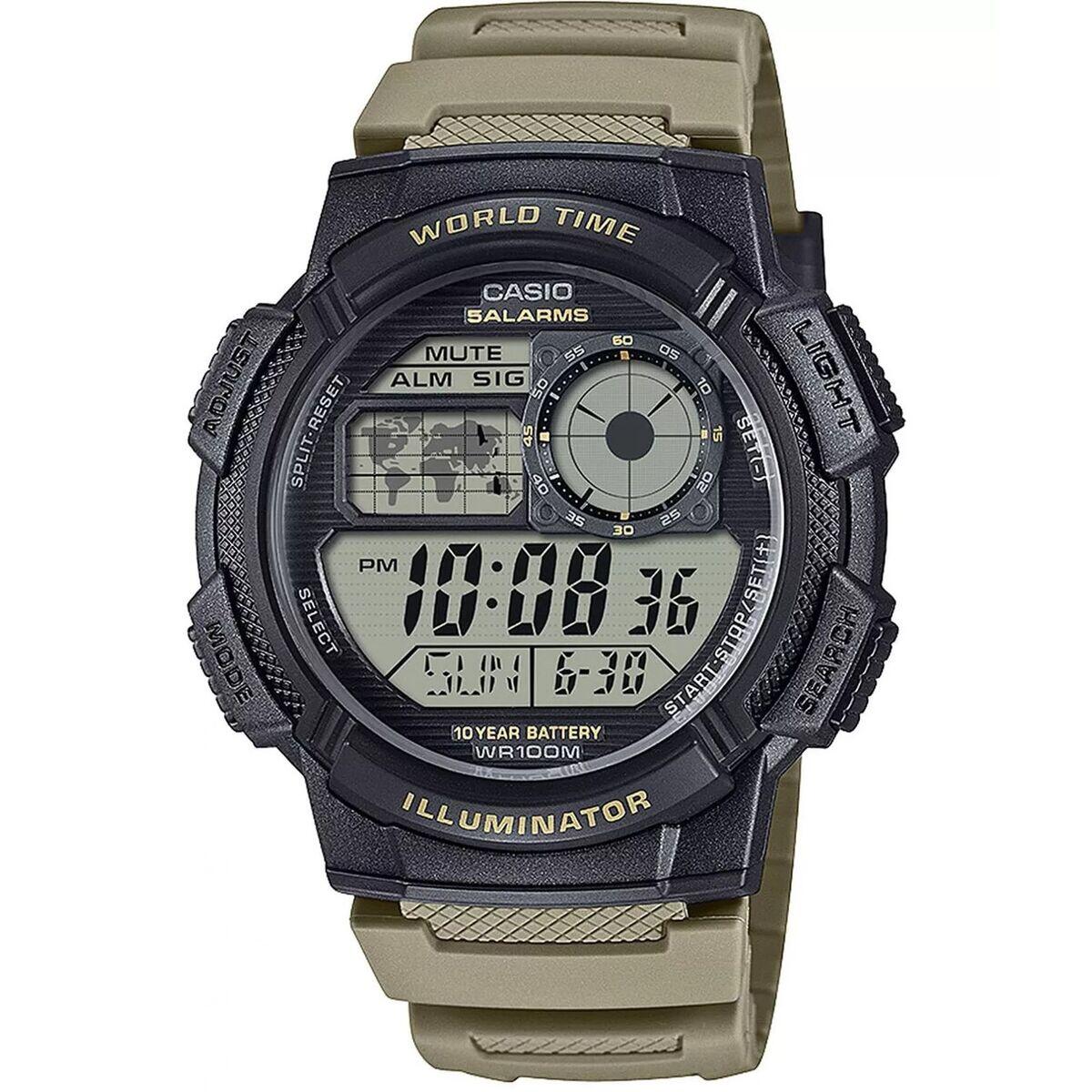 Casio Relógio Masculino Ae-1000W-5Avef Homem Multicolorido Verde da Decathlon