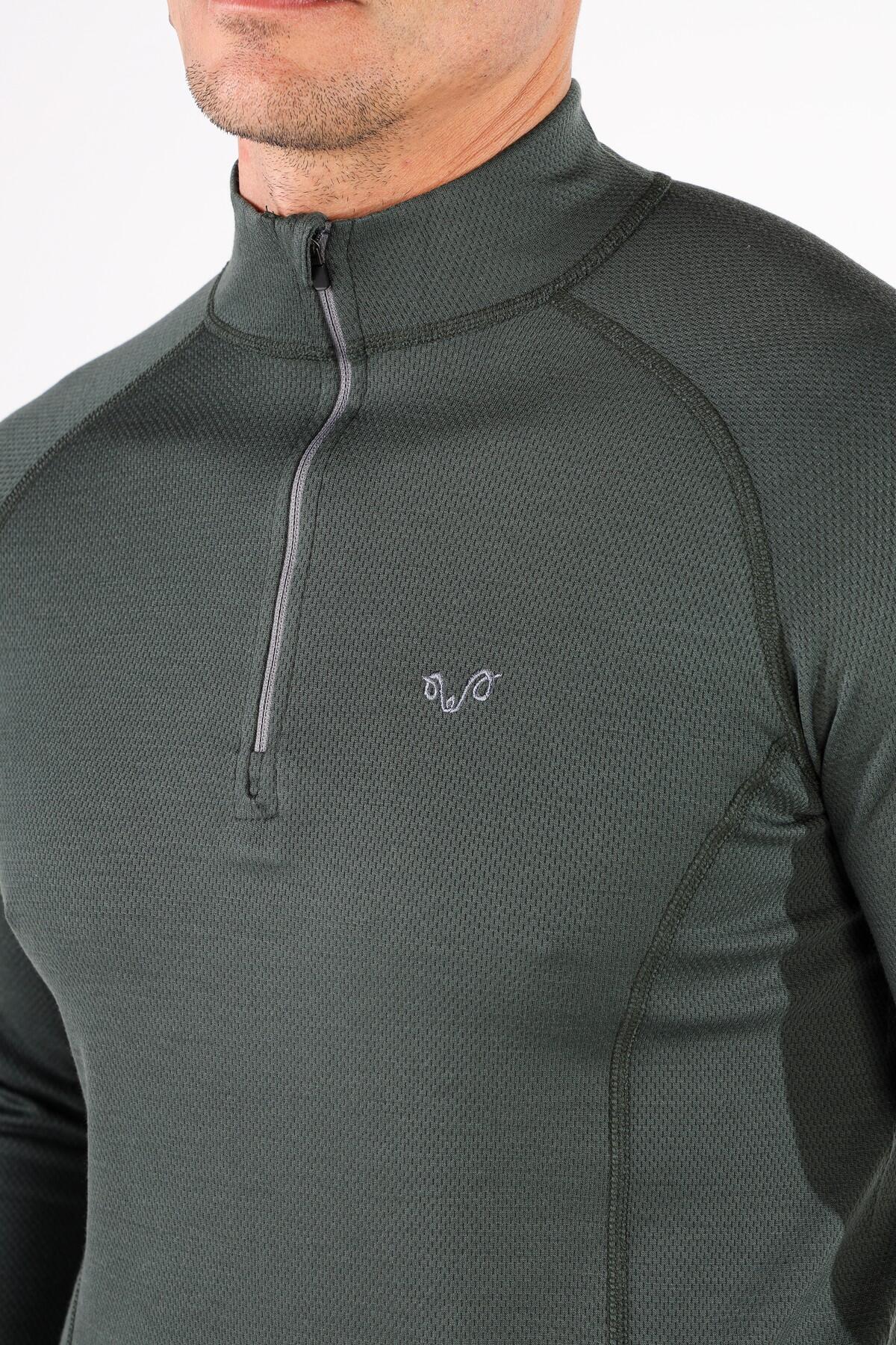 HALLDOR - Koszulka z Długim Rękawem - 100% Wełna Merino- 230 g/m² M, Zielony 3/7