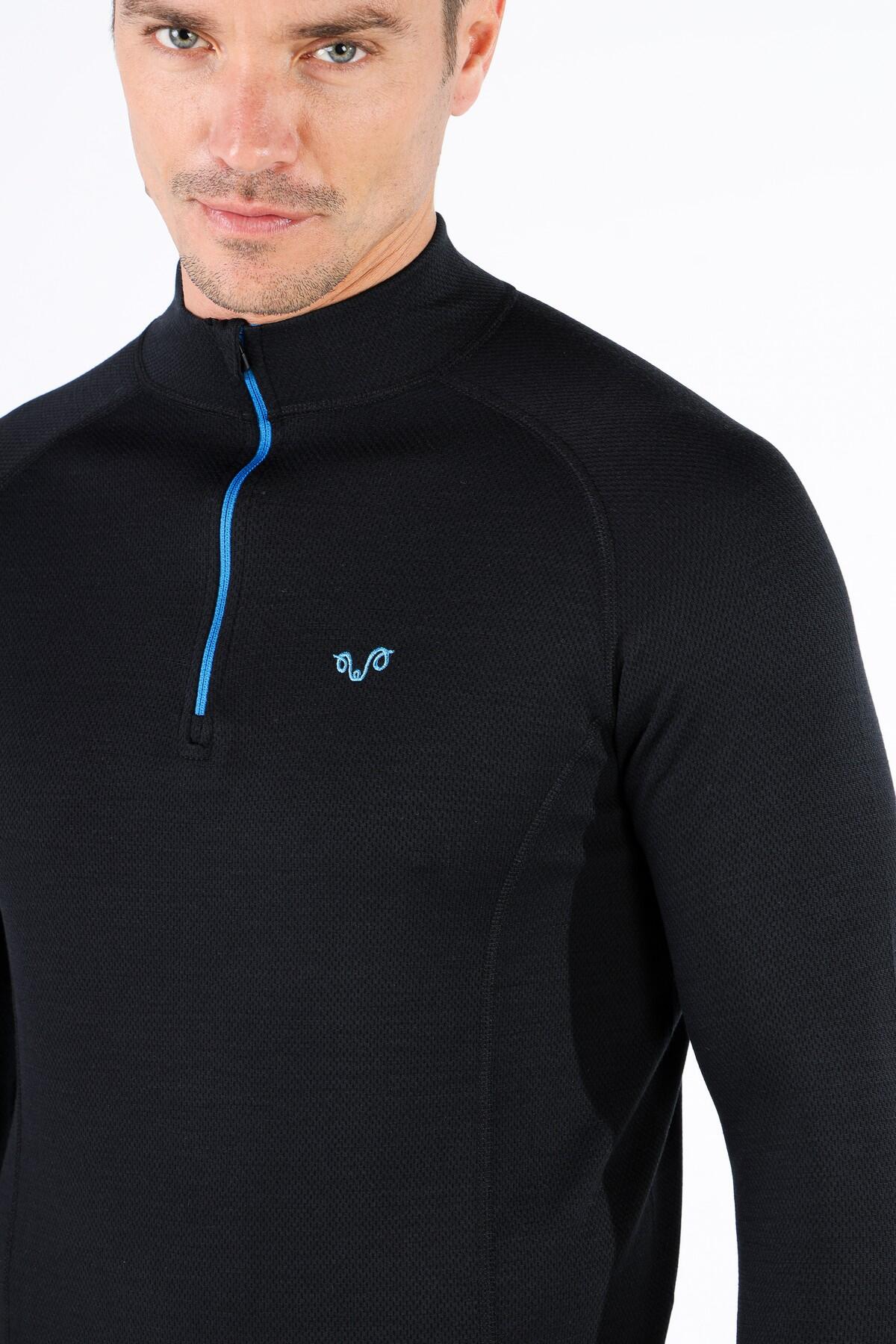 Koszulka turystyczna męska Woolona Halldor z długim rękawem 100% Merino 2/6