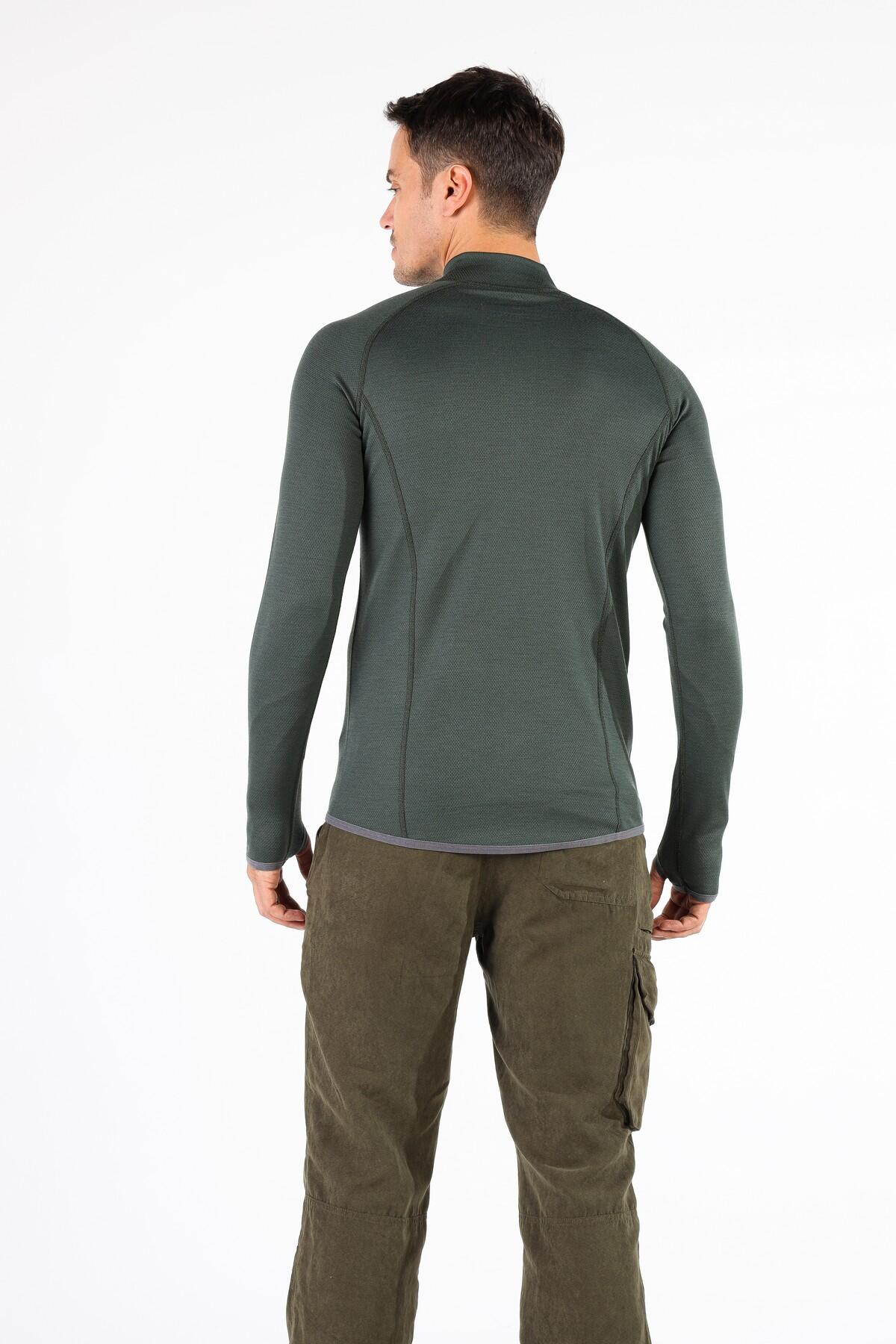 HALLDOR - Koszulka z Długim Rękawem - 100% Wełna Merino- 230 g/m² M, Zielony 7/7