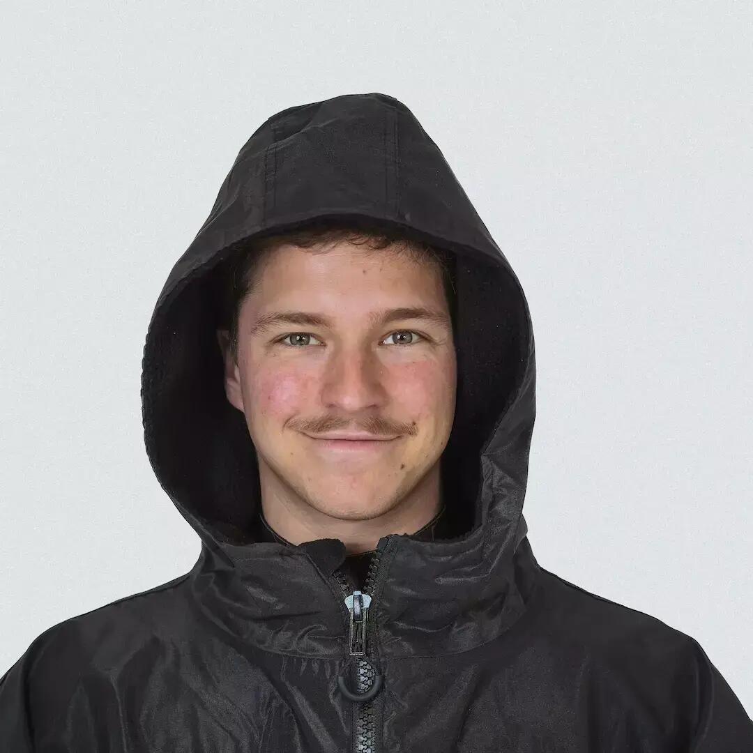 Roupão surf impermeável forro polar Poncho Parka Dry Stop 6/7