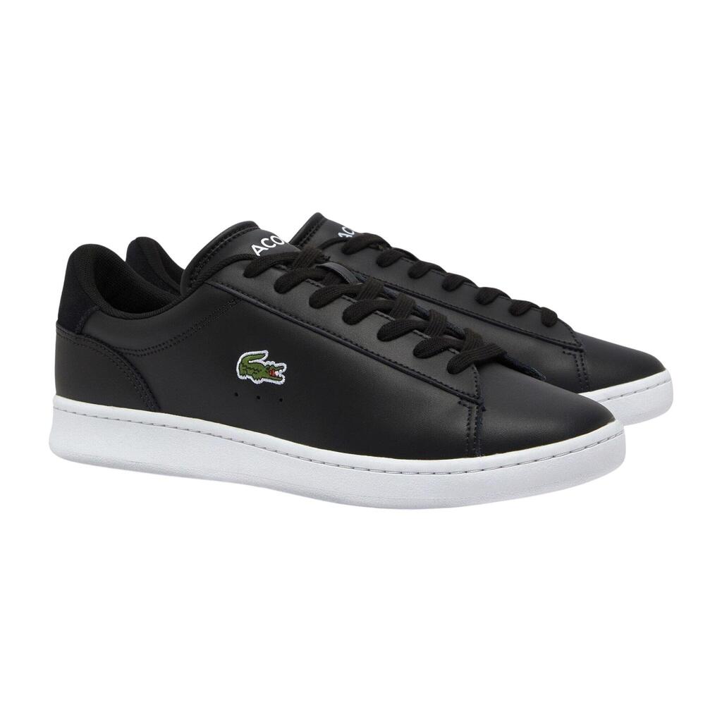 Mens Carnaby Leather Flat Trainers (Black/White)