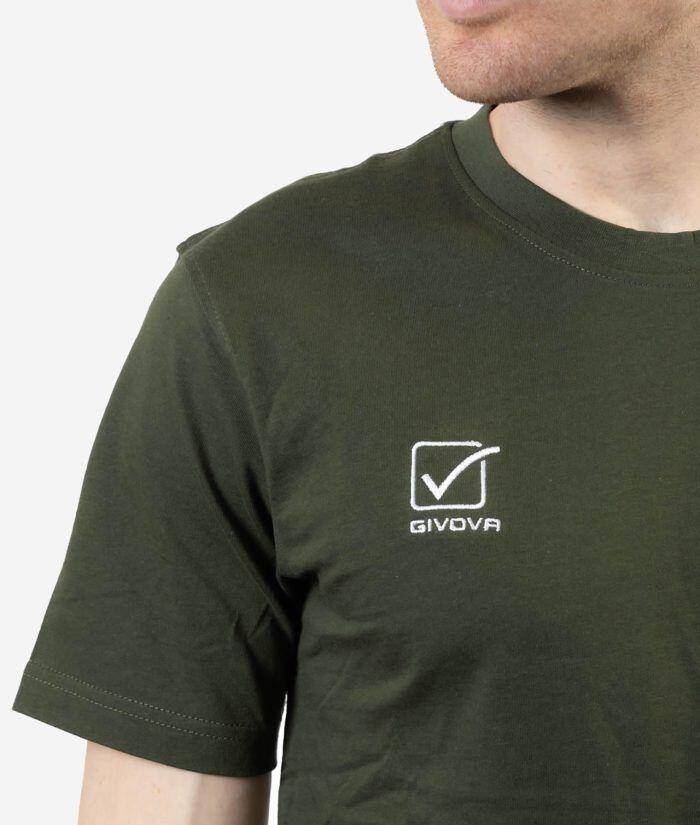 T-shirt uomo givova verde militare 2/3