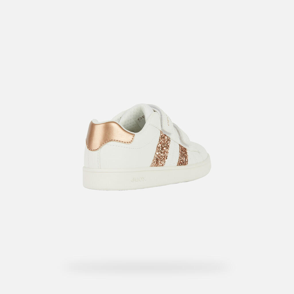 Baskets Fille ECLYPER GIRL Blanc/Or Rose 5/7