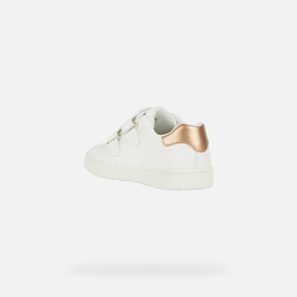Baskets Fille ECLYPER GIRL Blanc/Or Rose 4/7