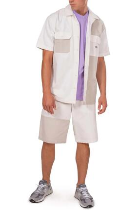 Bermudas - Homme - Coupe regular - Eddyville - Blanc/Beige