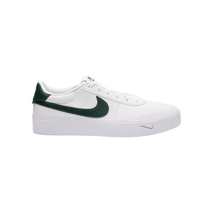 Zapatillas Nike Court Shot para hombre en piel blanca con logotipo verde