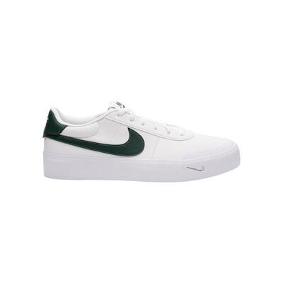 NIKE Sneakers Court Shot da uomo in pelle bianca logo verde