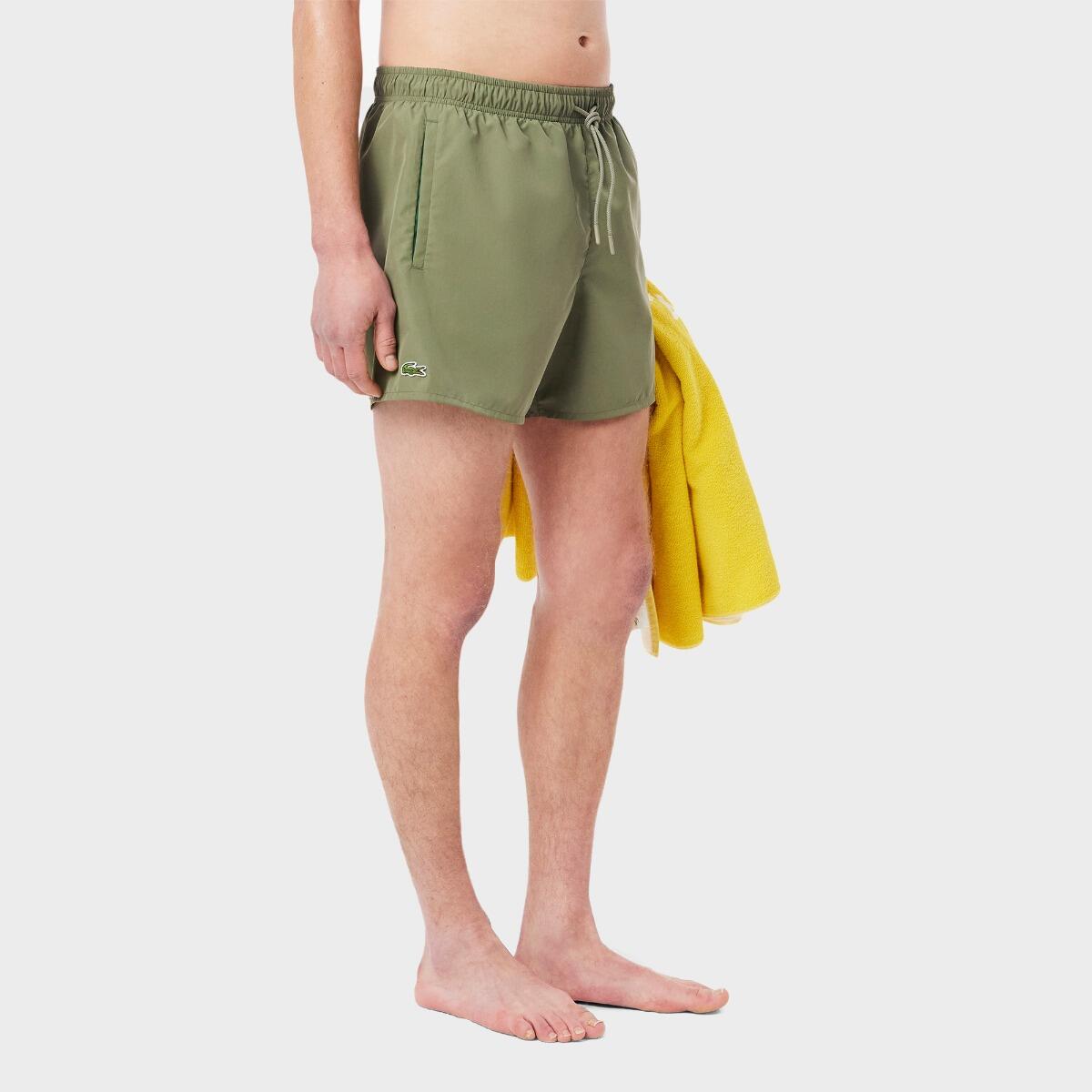 Bañador Verde Kaki Lacoste Ruisseau Cómodo y de Secado Rápido 4/6