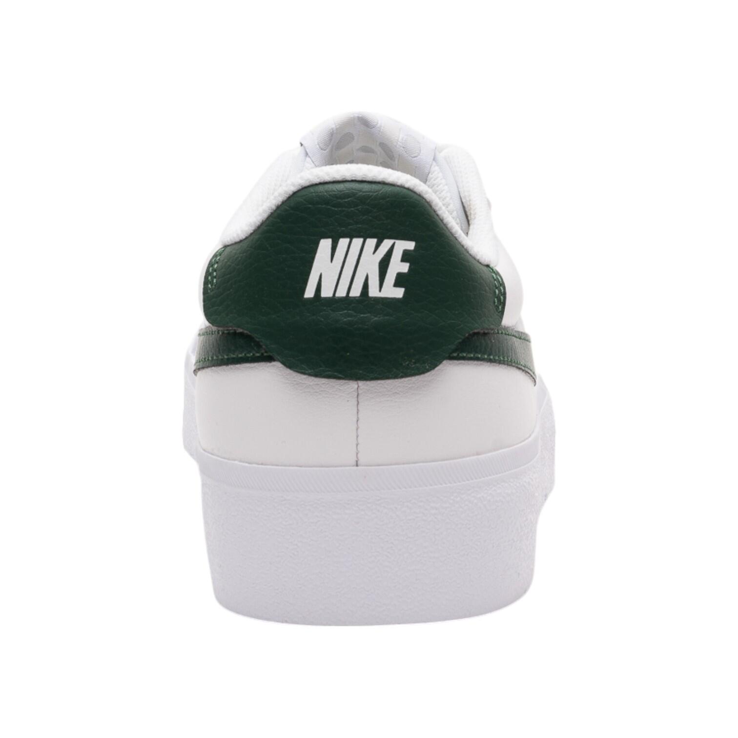 Tênis Nike Court Shot Masculino em Couro Branco com Logotipo Verde 2/3
