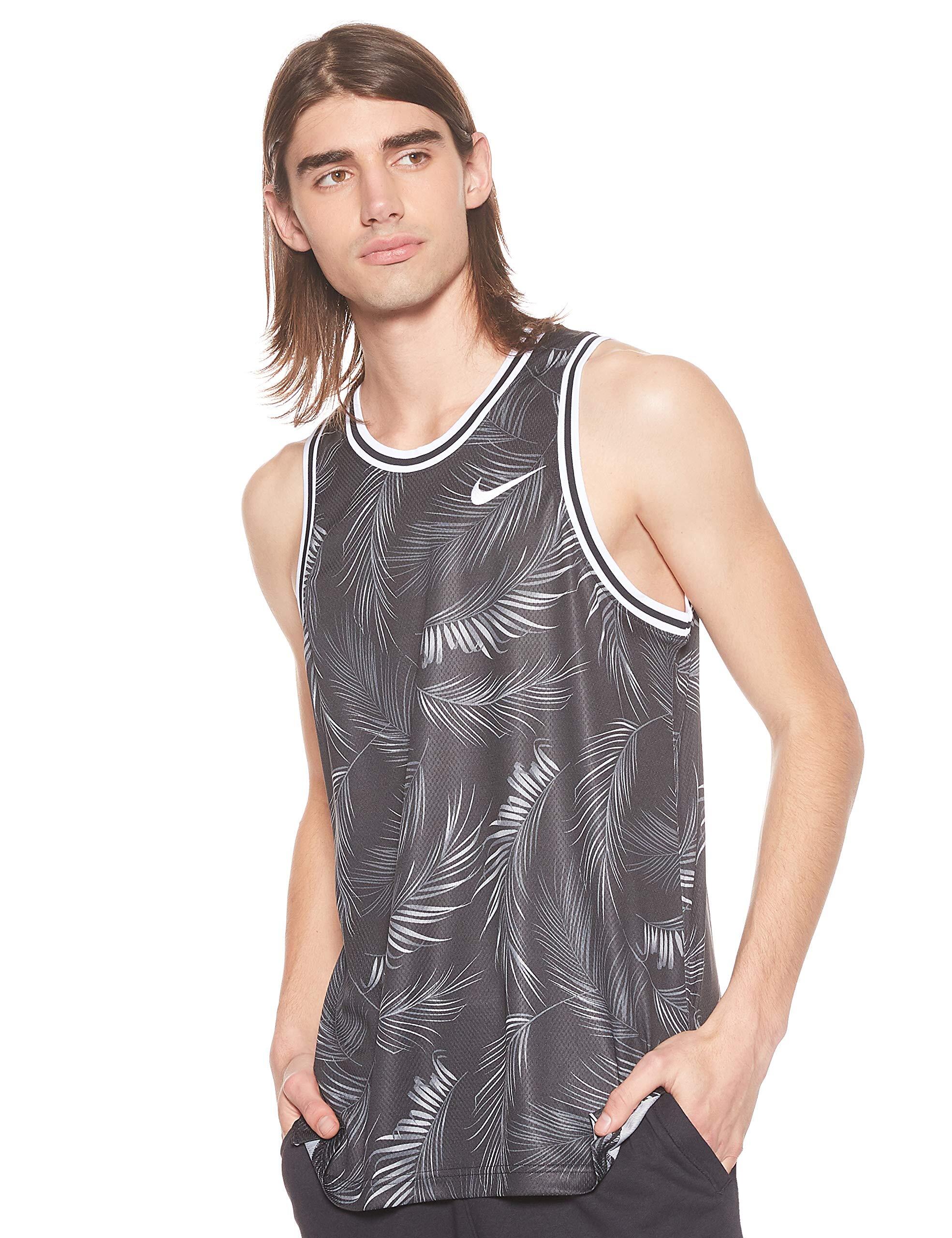 Débardeur Sportif Floral Nike pour Hommes - Noir/Blanc, XL 1/7