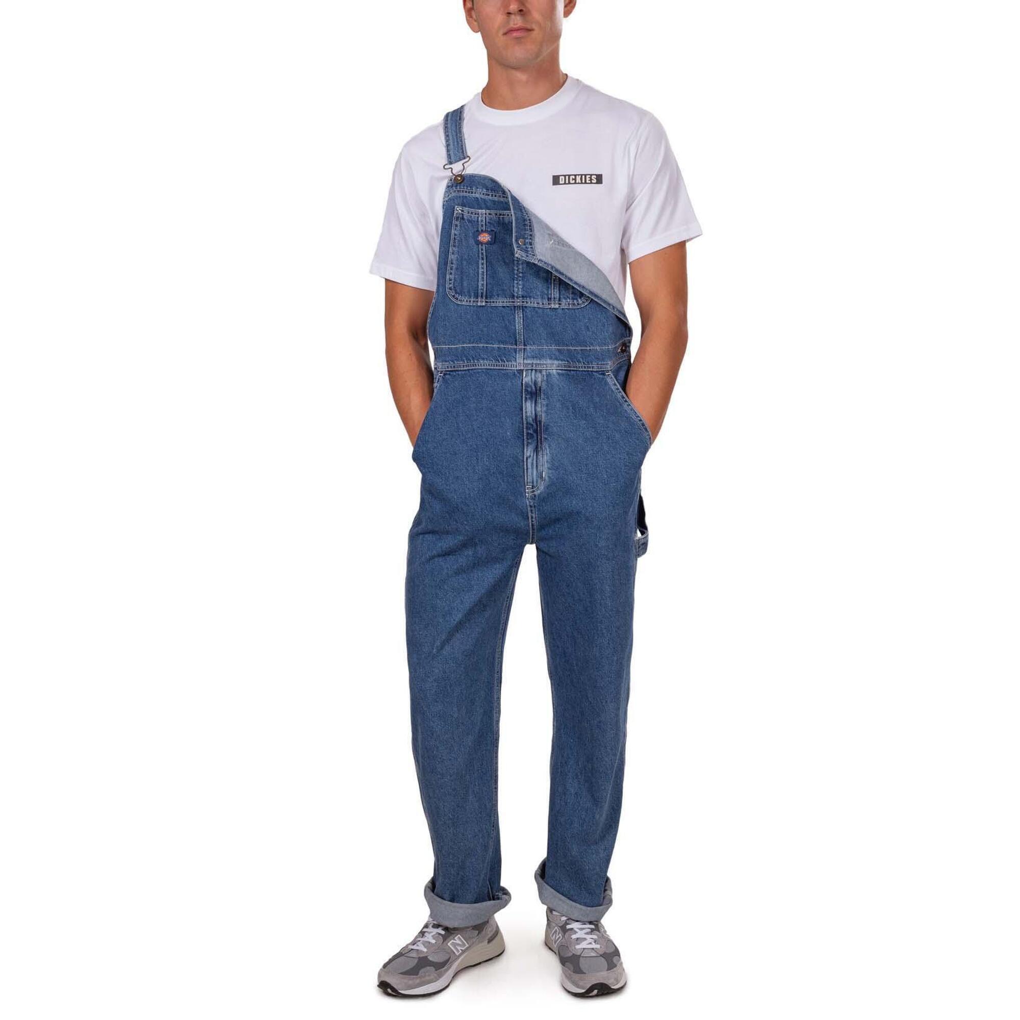 Dickies - Dickies Salopette Classique Denim Bavette Denim Classique - Pantalons - Bleu - Decathlon