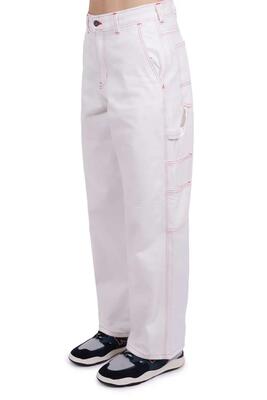 Broek - sportswear - heren - painter jeans - loose, lang - wit