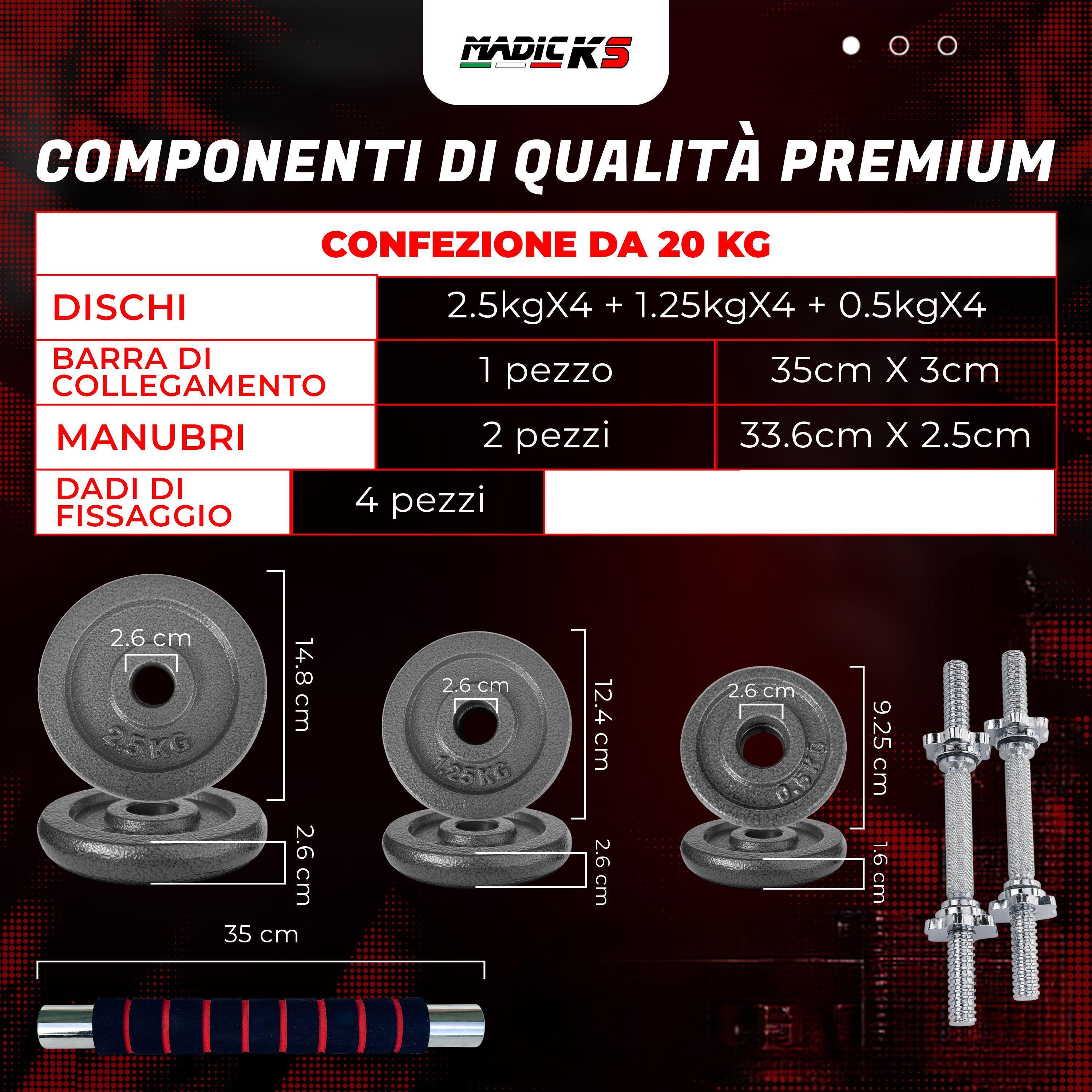 Dischi Palestra Set Pesi In Ghisa 25 Mm Disco Peso Per Bilanciere E - Foto 3