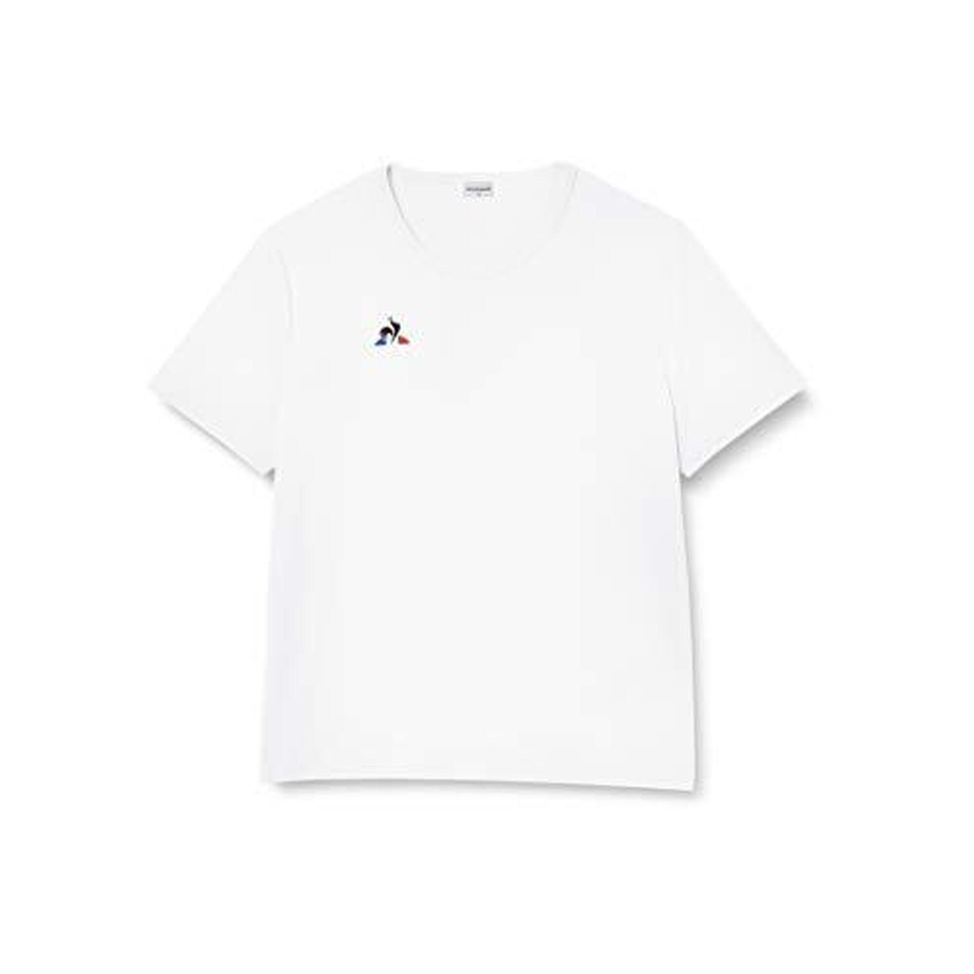 Le Coq Sportif - Le Coq Sportif N°1 Chemise À Manches Courtes Pour Hommes, Blanche, Taille L - T-shirt Manches Courtes - Blanc - Decathlon