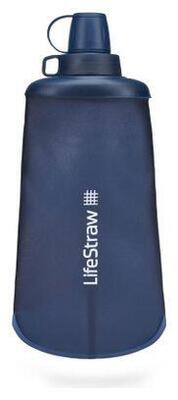 Lifestraw flex peak series folding squeeze bottle 650 ml blauw