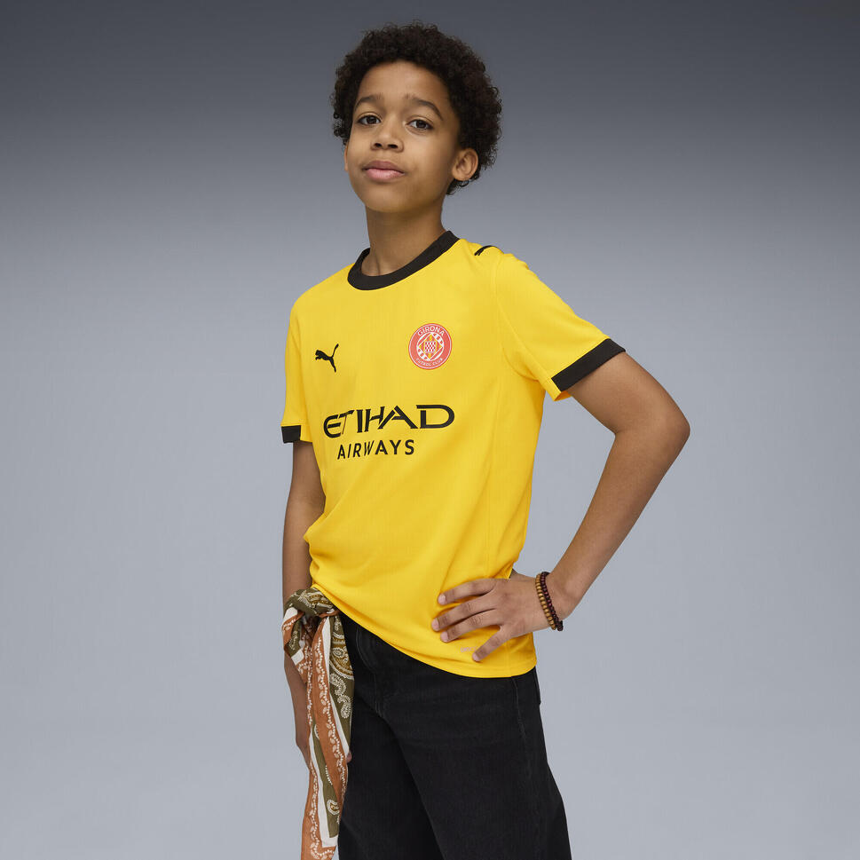 Młodzieżowa koszulka wyjazdowa Girona FC 25/26 PUMA Faster Yellow Red