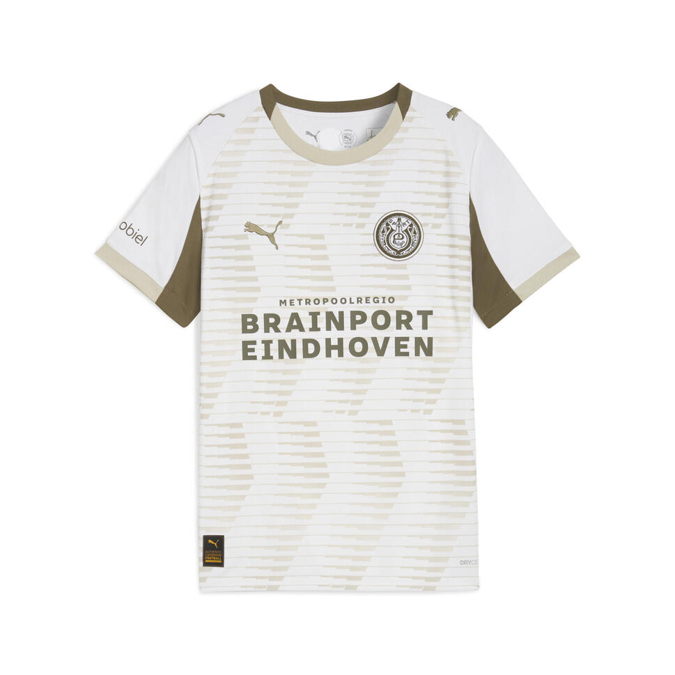 Młodzieżowa trzecia koszulka PSV Eindhoven 25/26 PUMA White Desert Dust Beige