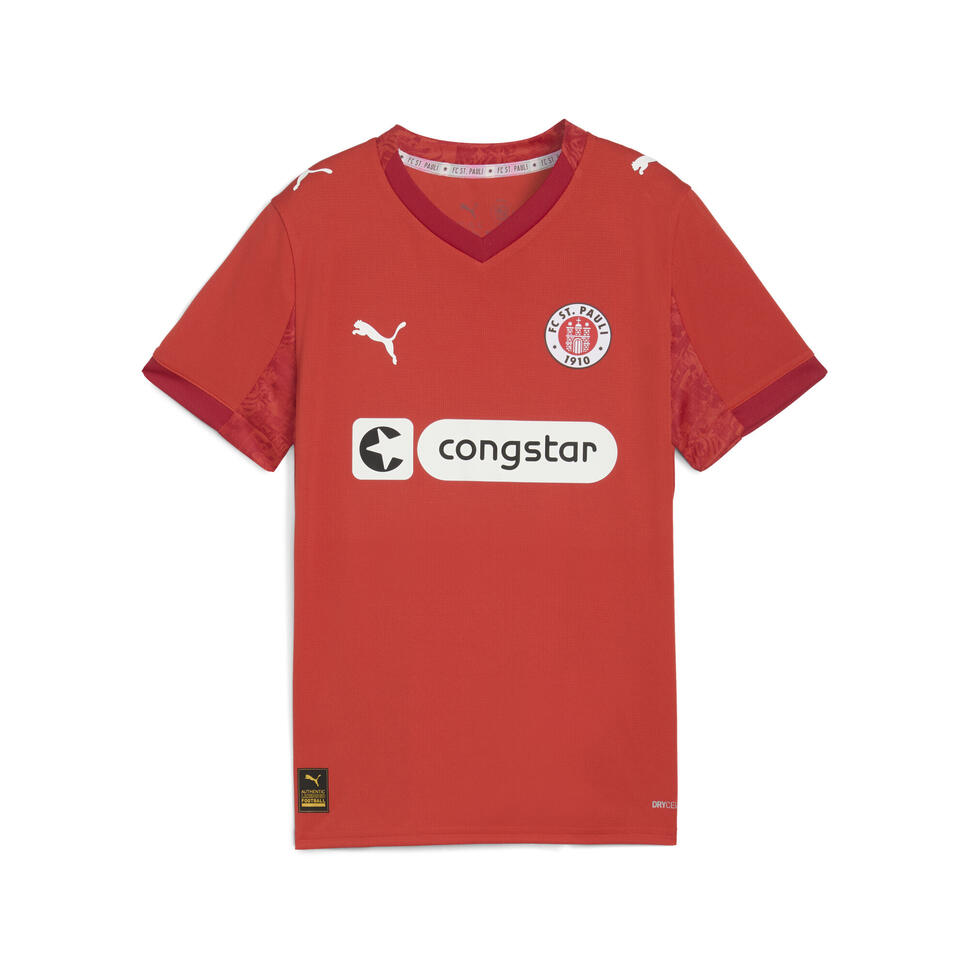 Młodzieżowa czwarta koszulka FC St. Pauli 25/26 PUMA Burnt Red White