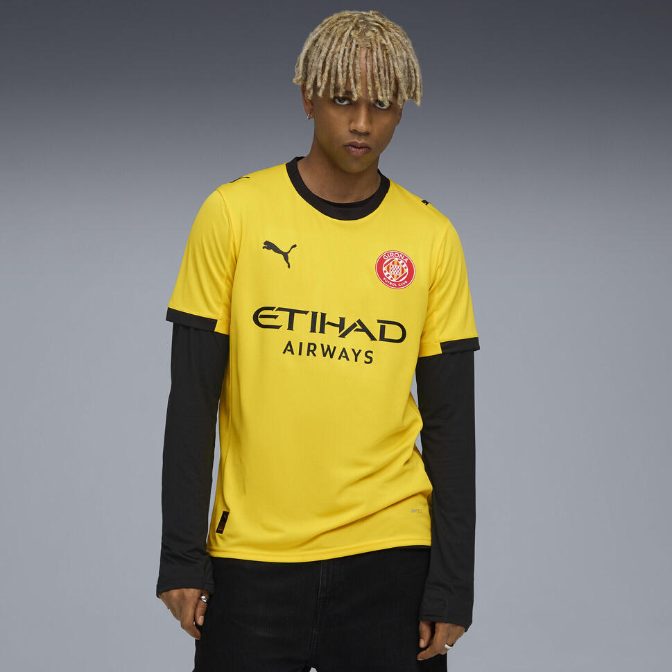 Męska koszulka wyjazdowa Girona FC 25/26 PUMA Faster Yellow Red