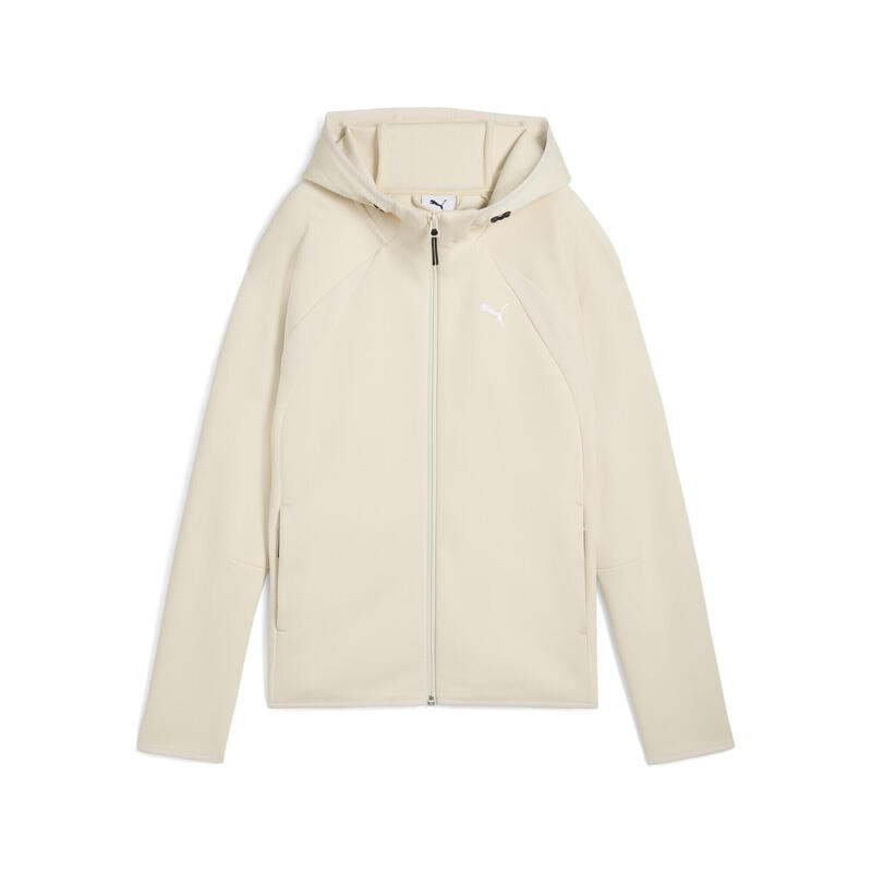 Damska rozpinana bluza Evostripe z kapturem PUMA Alpine Snow White