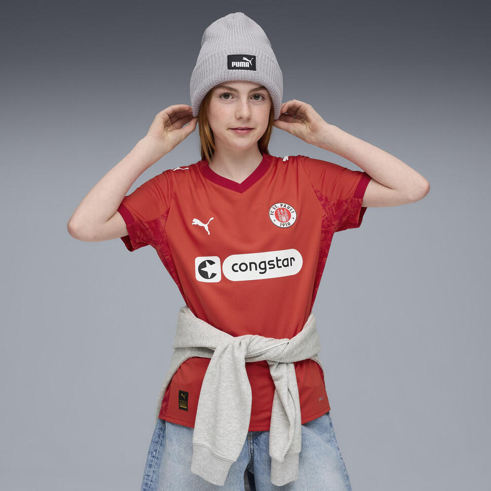 Młodzieżowa czwarta koszulka FC St. Pauli 25/26 PUMA Burnt Red White