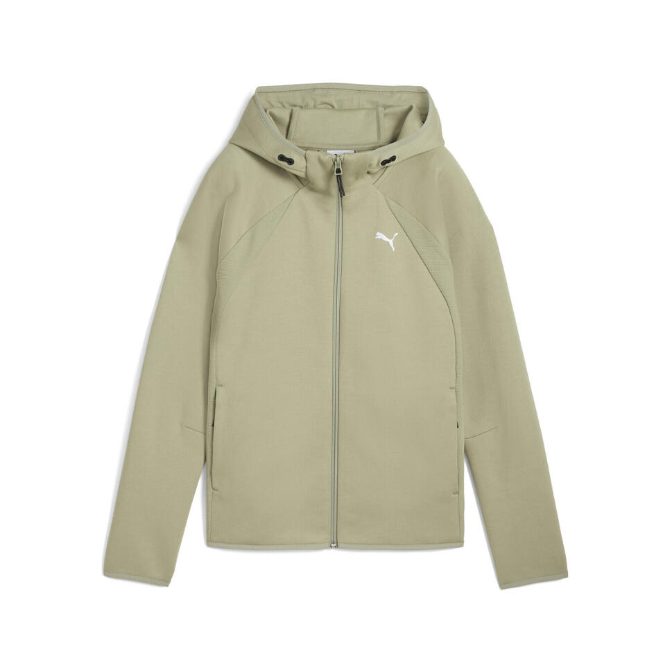 Damska rozpinana bluza Evostripe z kapturem PUMA Lux Army Green thumbnail