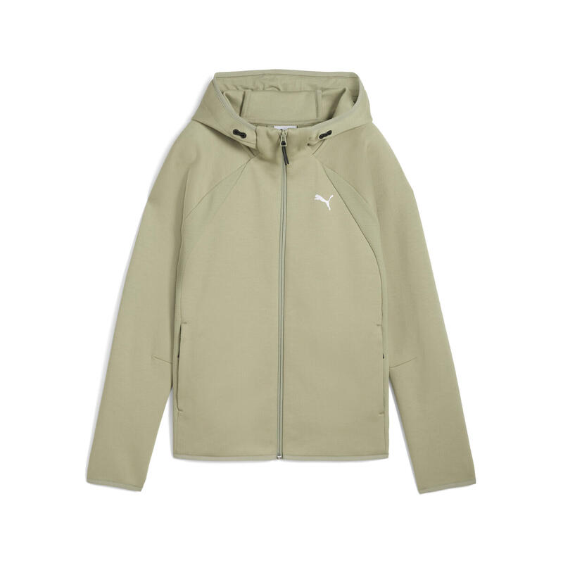 Damska rozpinana bluza Evostripe z kapturem PUMA Lux Army Green