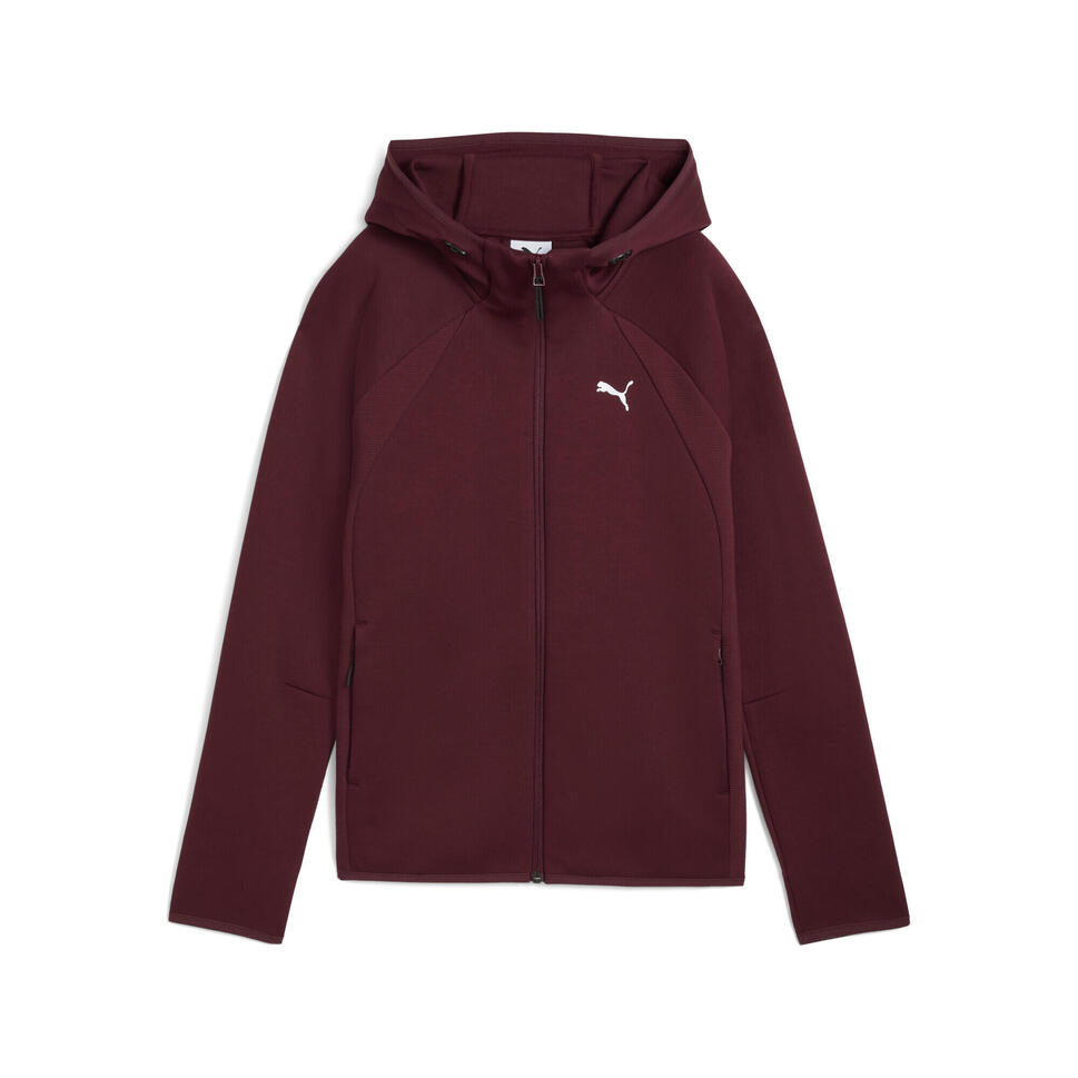 Damska rozpinana bluza Evostripe z kapturem PUMA Ruby Shimmer Red