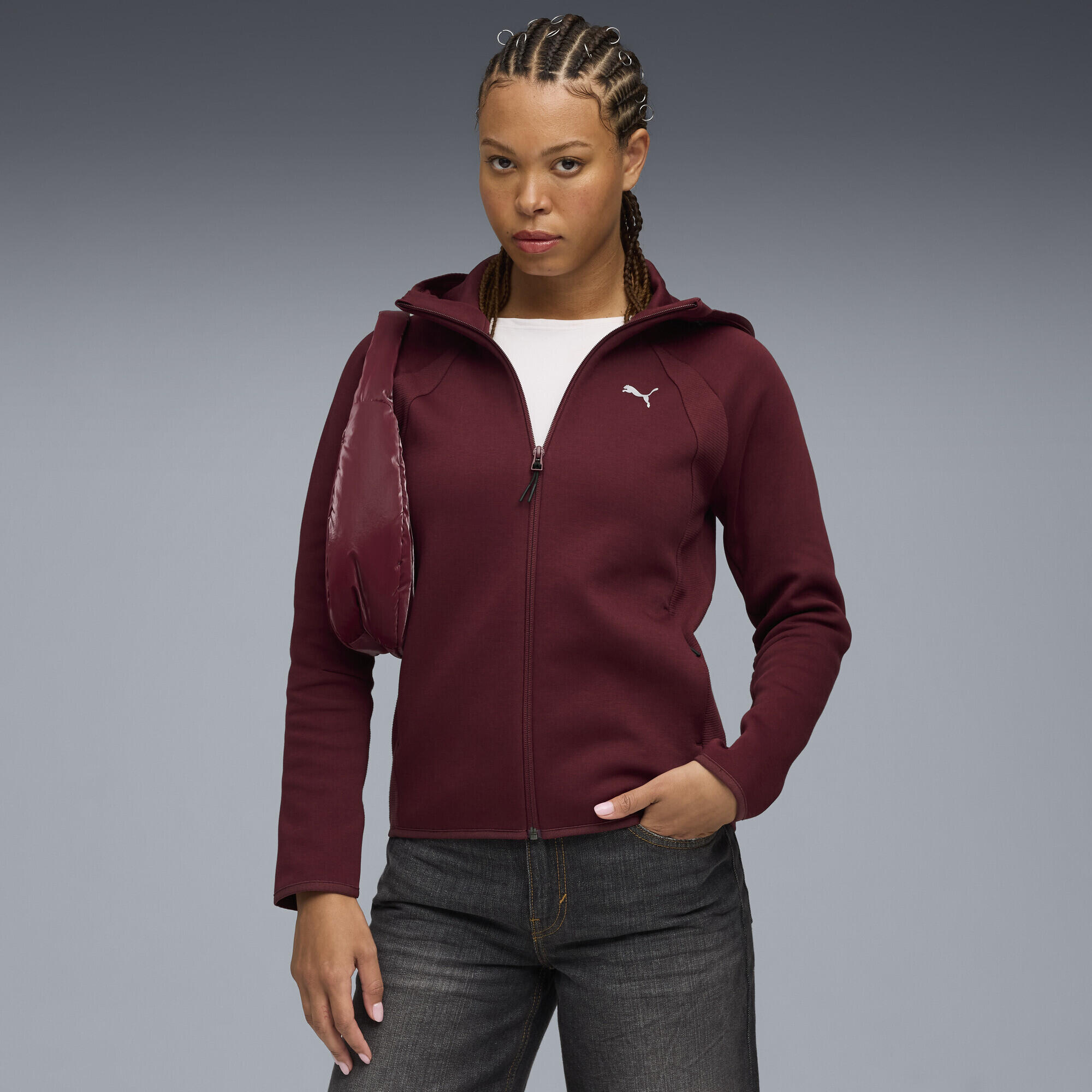 Sweat à capuche  zippé Evostripe Femme PUMA 2/7