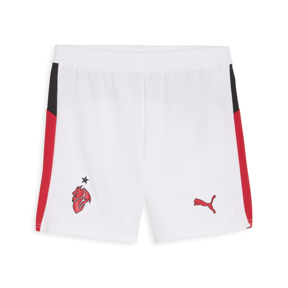 Młodzieżowe szorty AC Milan 25/26 PUMA White For All Time Red