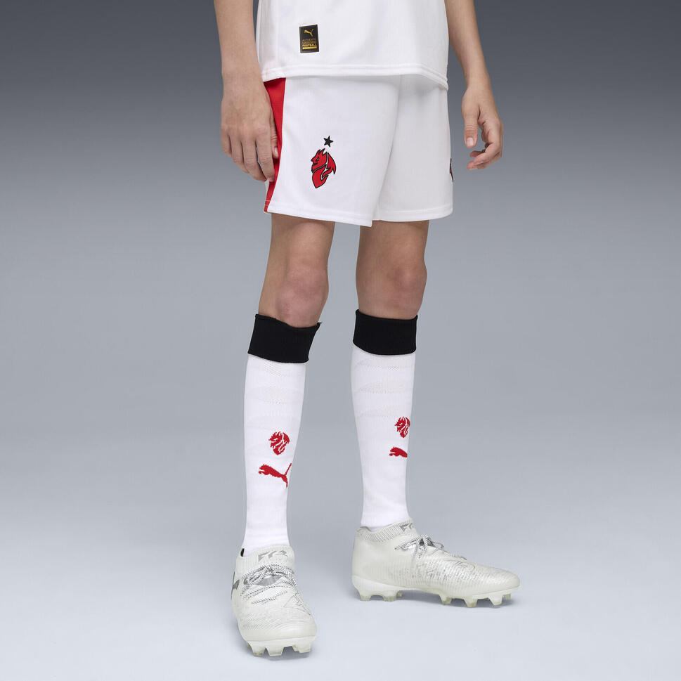 Młodzieżowe szorty AC Milan 25/26 PUMA White For All Time Red