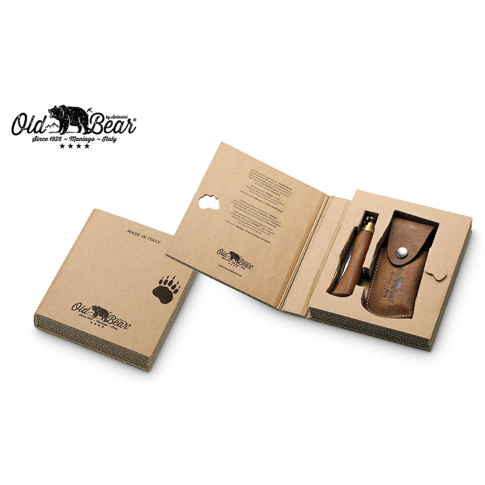 Nóż składany Antonini Walnut M z etui w pudełku prezentowym