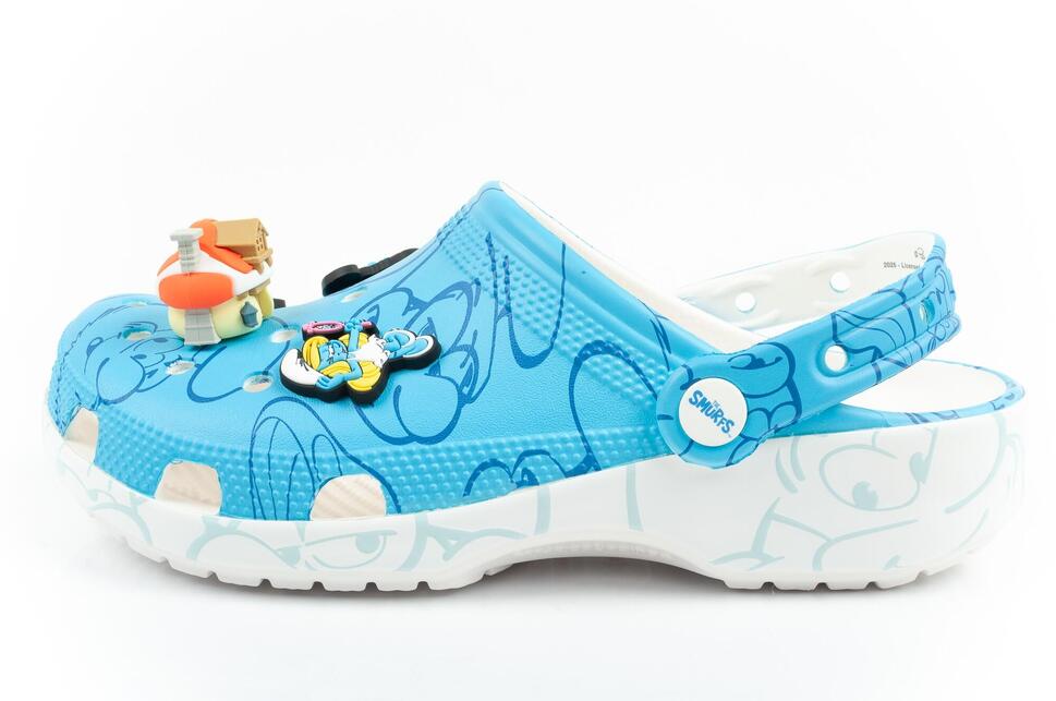 Klapki sandały chodaki damskie Crocs Smurfs Smerfy
