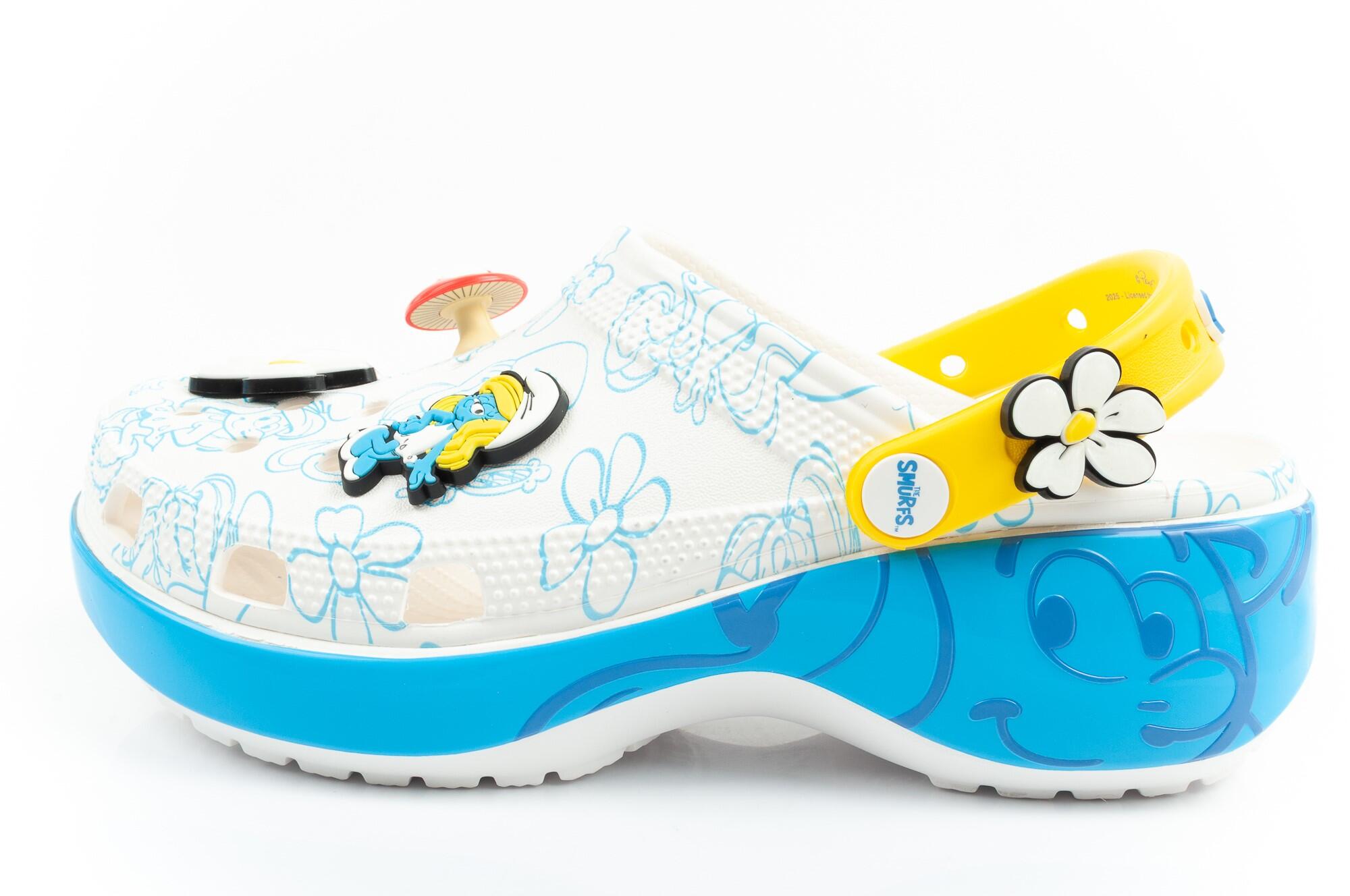 Sandales compensées pour femmes Crocs Smurfs sur plateforme Schtroumpfs 2/7