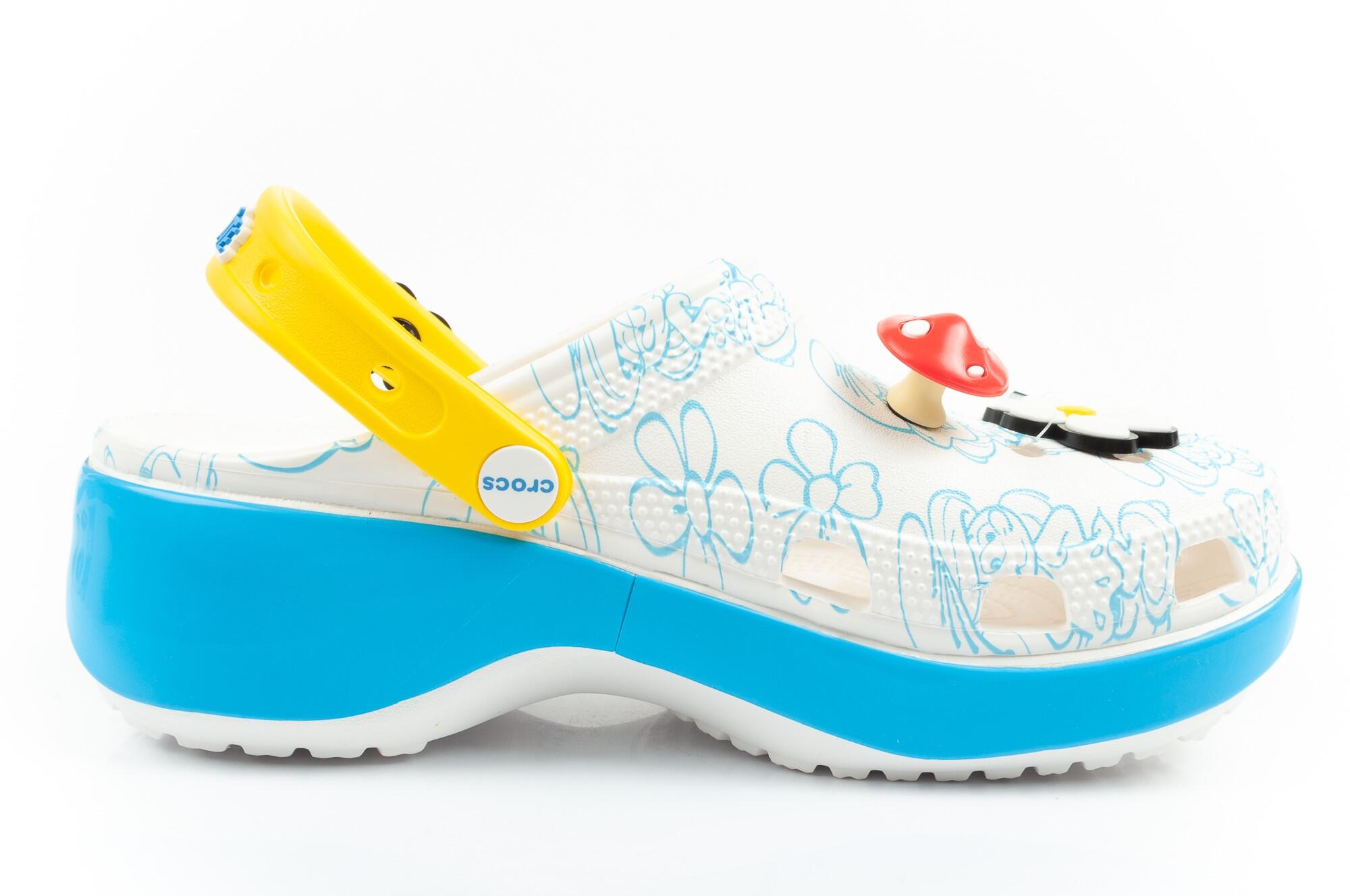 Sandales compensées pour femmes Crocs Smurfs sur plateforme Schtroumpfs 4/7