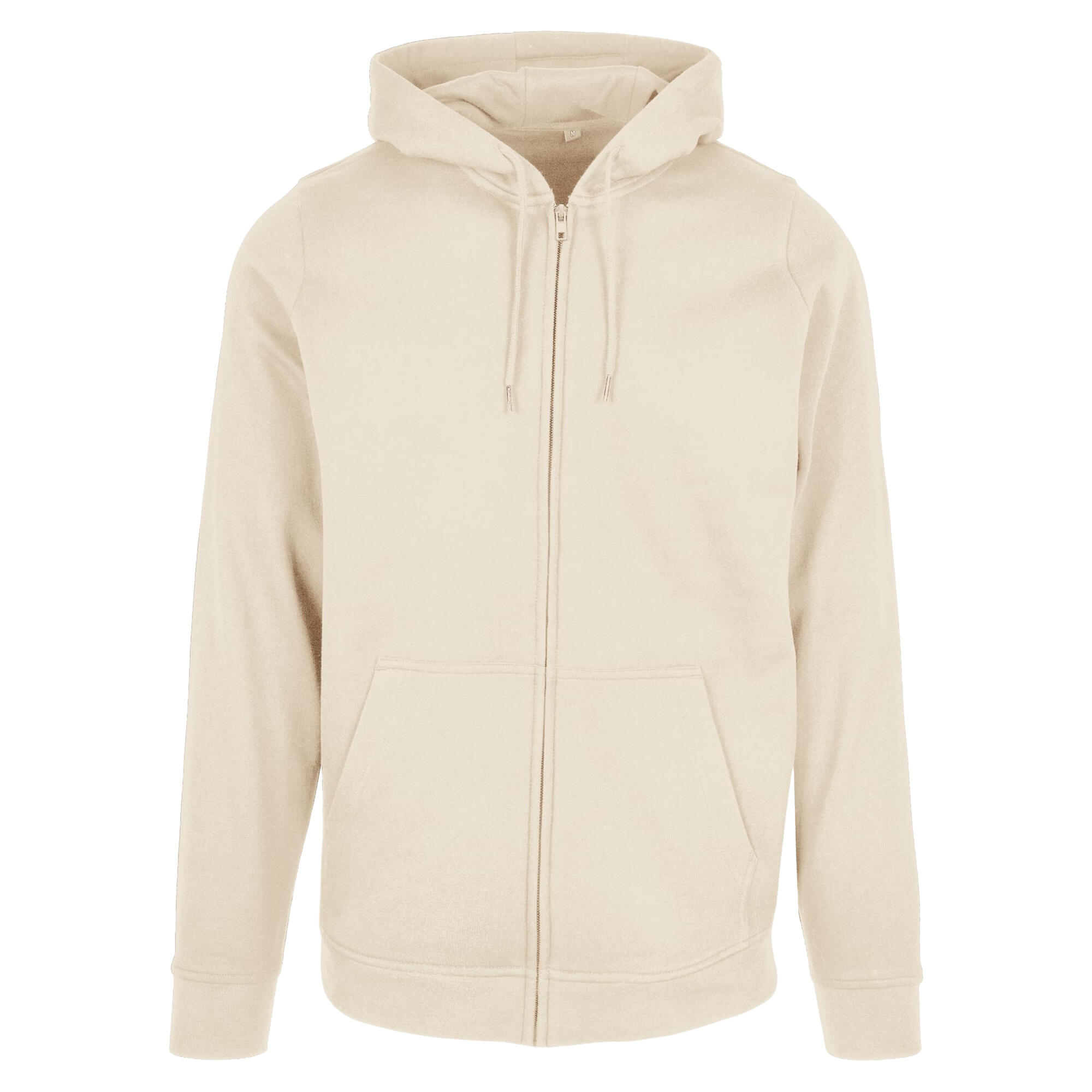 Build Your Brand Mens Plain Full Zip Hoodie