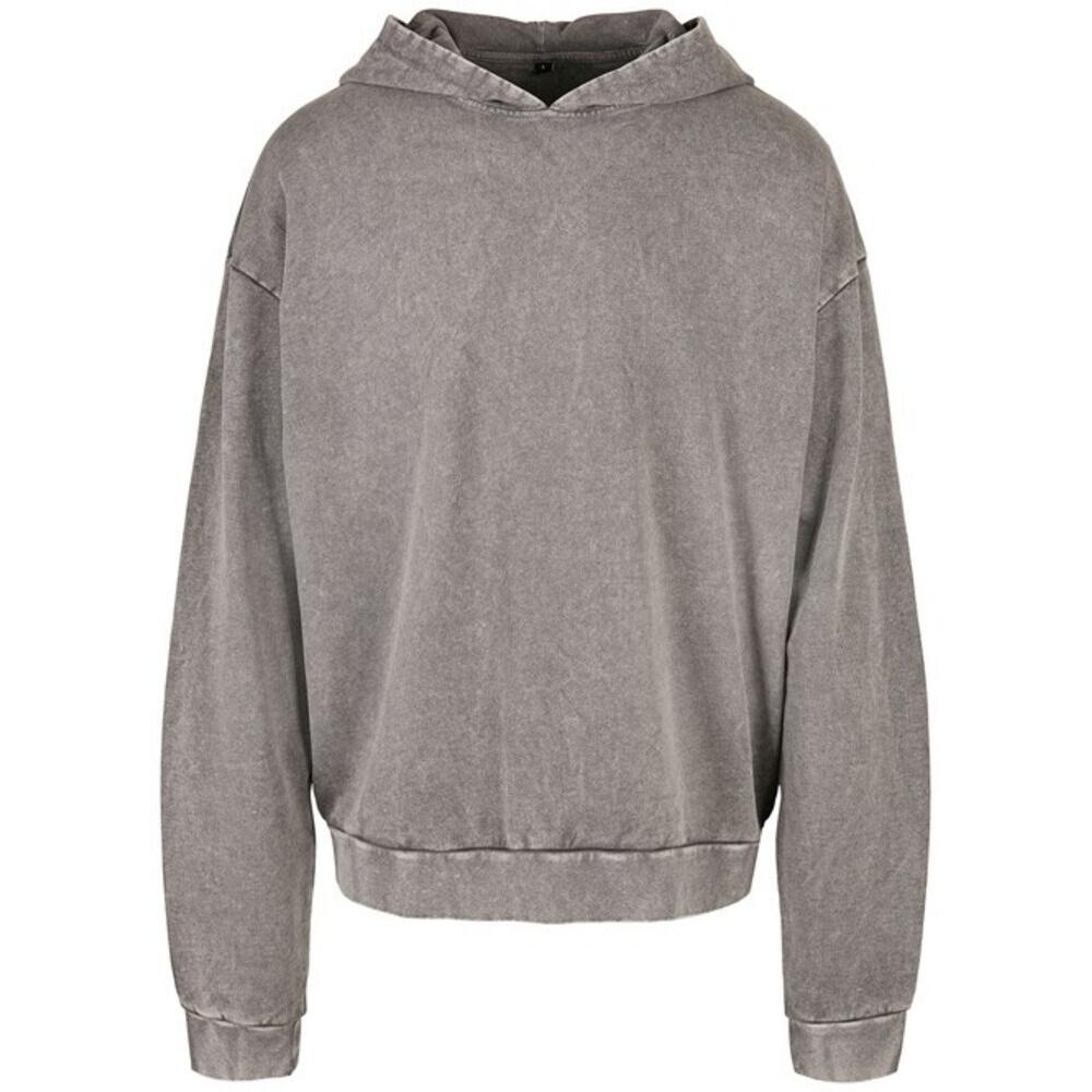 Build Your Brand Mens Acid Wash Oversized Hoodie