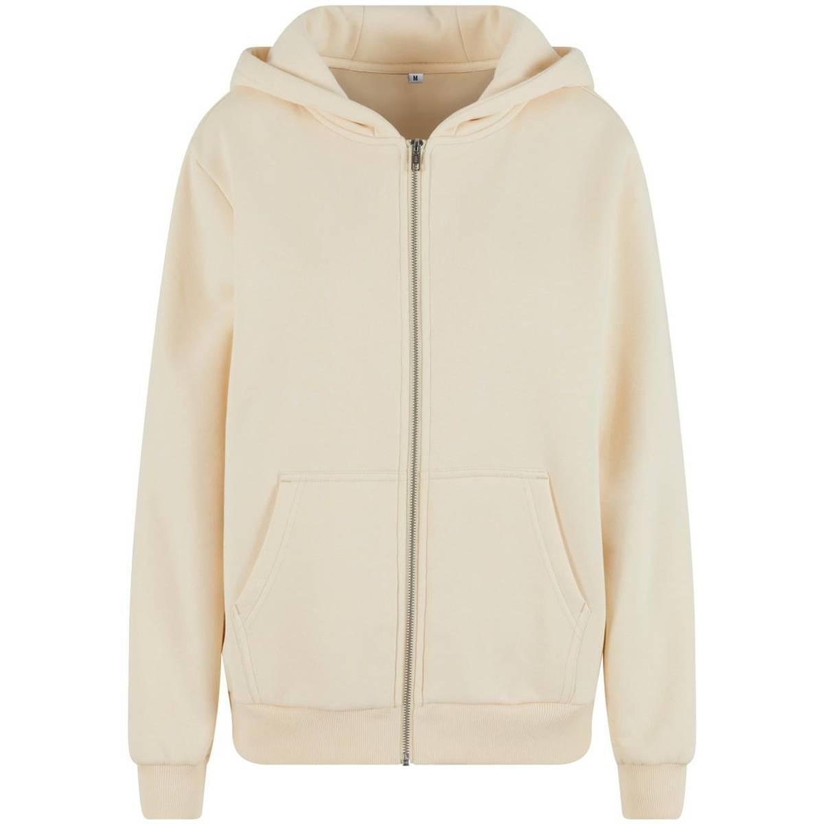 Build Your Brand Womens/Ladies Fluffy Full Zip Hoodie