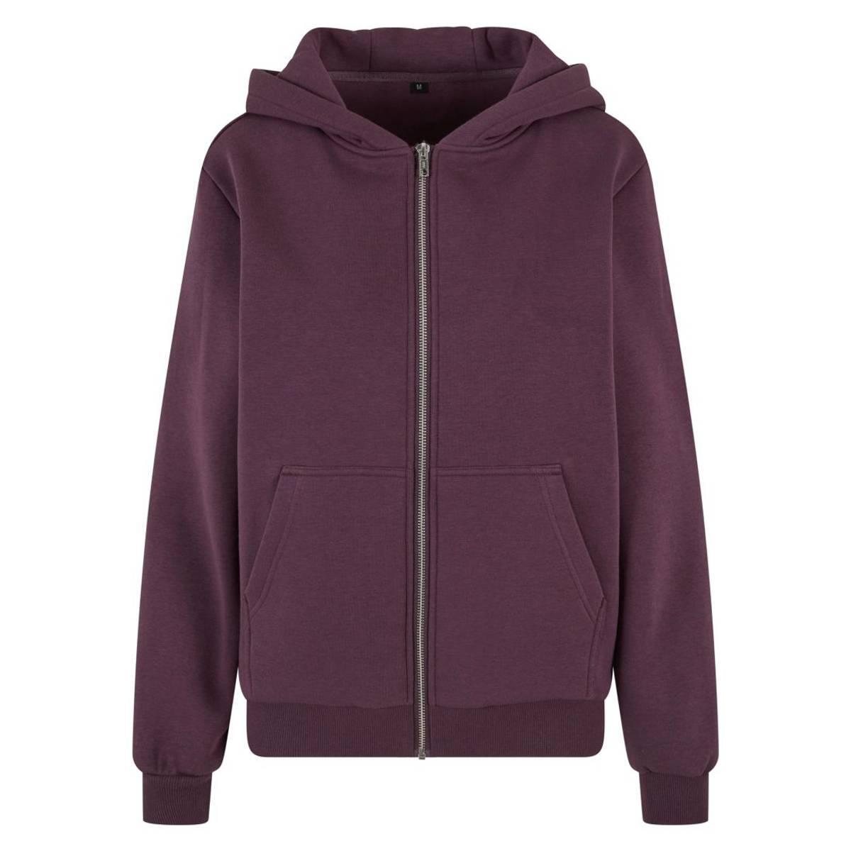 Build Your Brand Womens/Ladies Fluffy Full Zip Hoodie