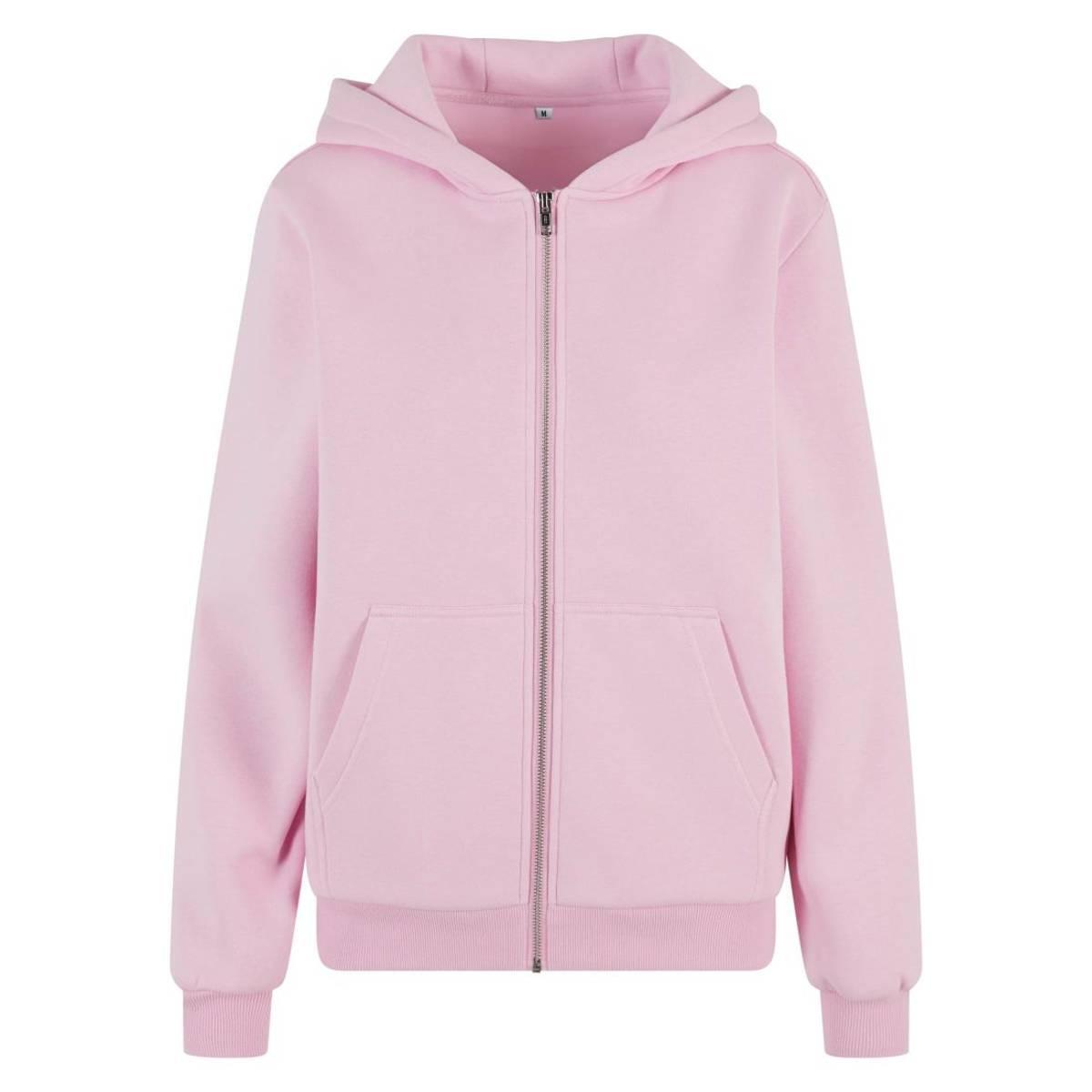 Build Your Brand Womens/Ladies Fluffy Full Zip Hoodie