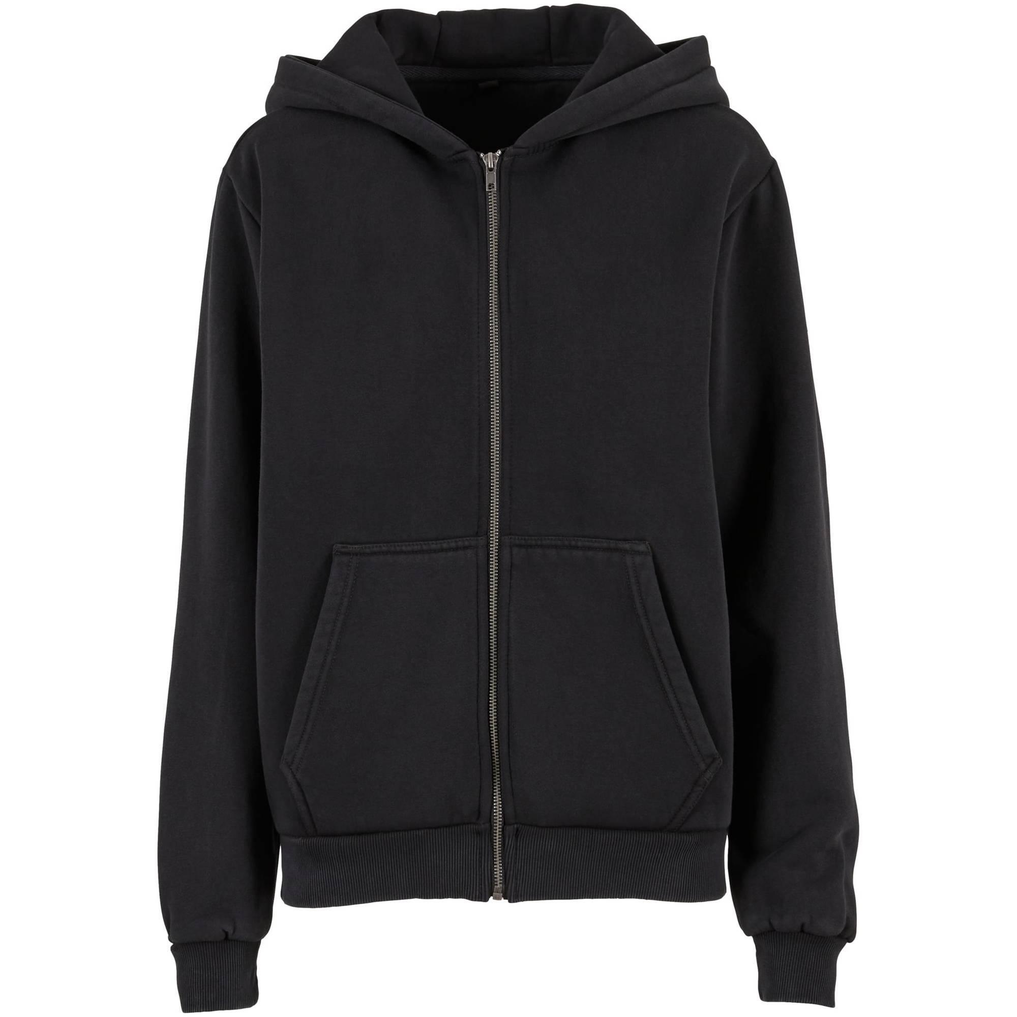 Build Your Brand Womens/Ladies Vintage Heavy Full Zip Hoodie
