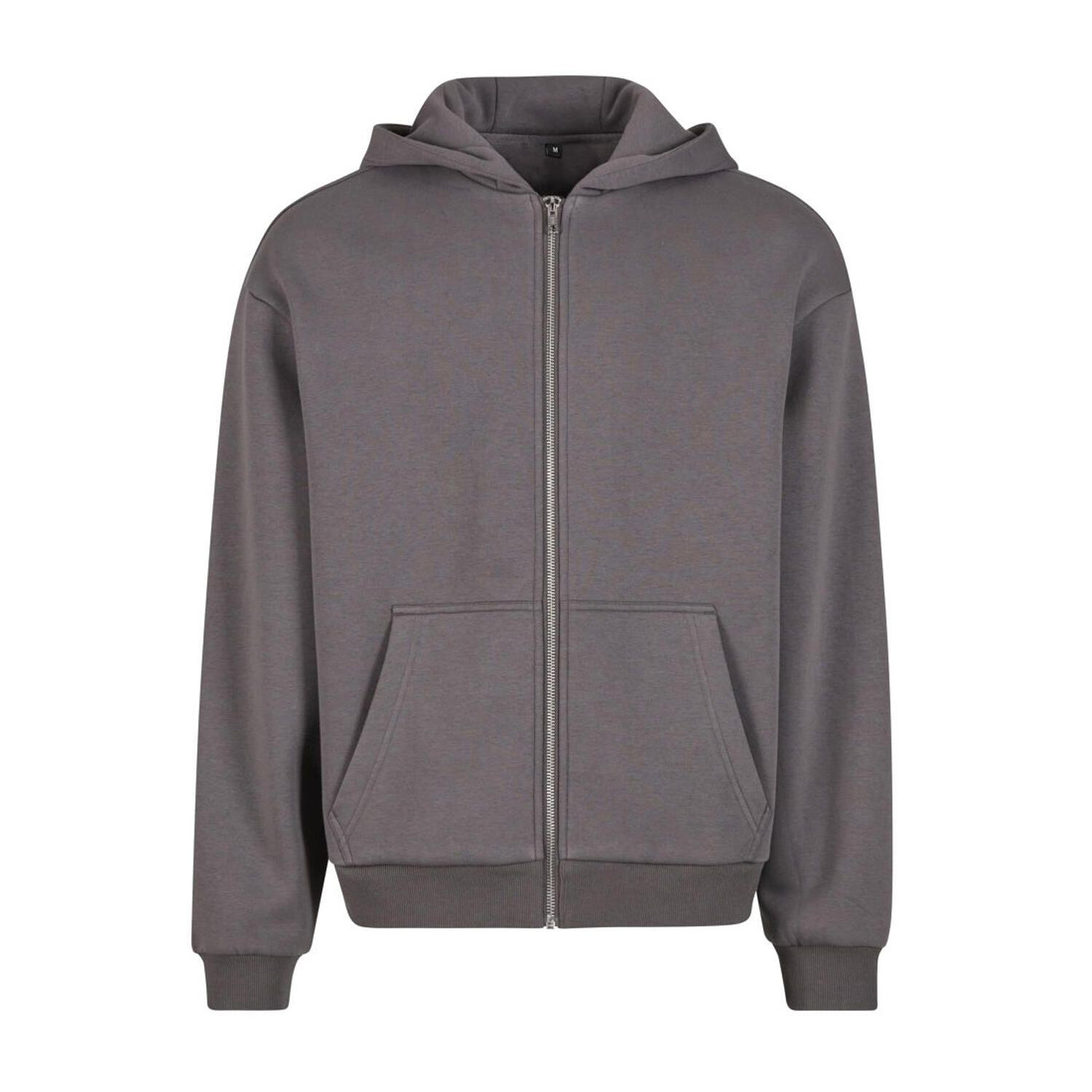 Build Your Brand Unisex Adult Fluffy Full Zip Hoodie