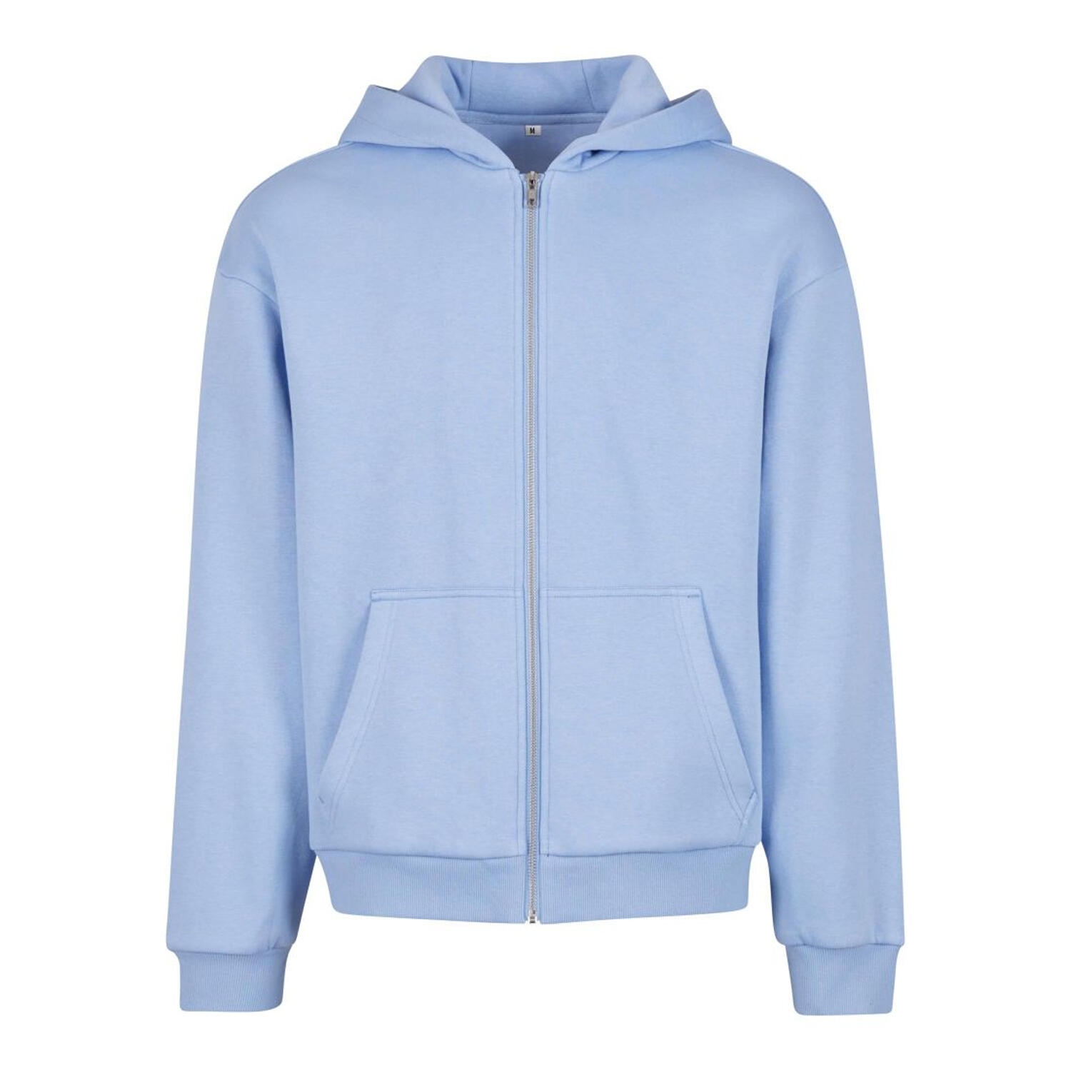 Build Your Brand Unisex Adult Fluffy Full Zip Hoodie