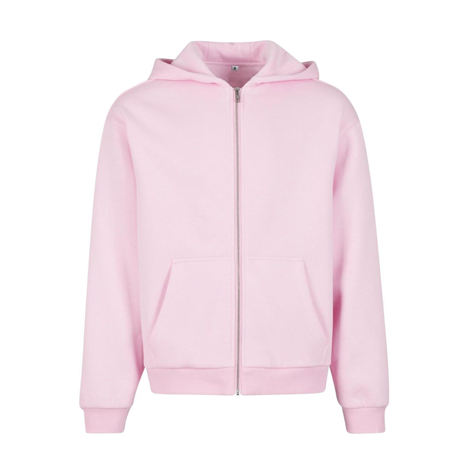 Build Your Brand Unisex Adult Fluffy Full Zip Hoodie
